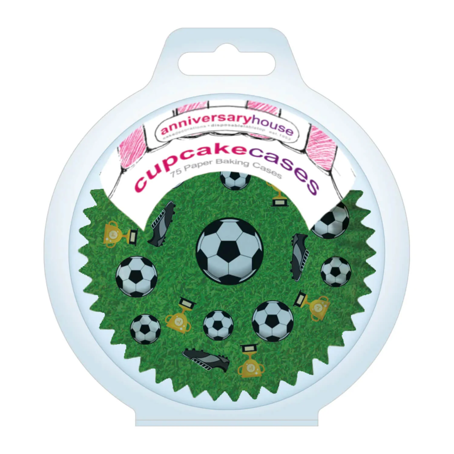 Creative Party 75 Pack Cupcake Cases - Football - Image 5