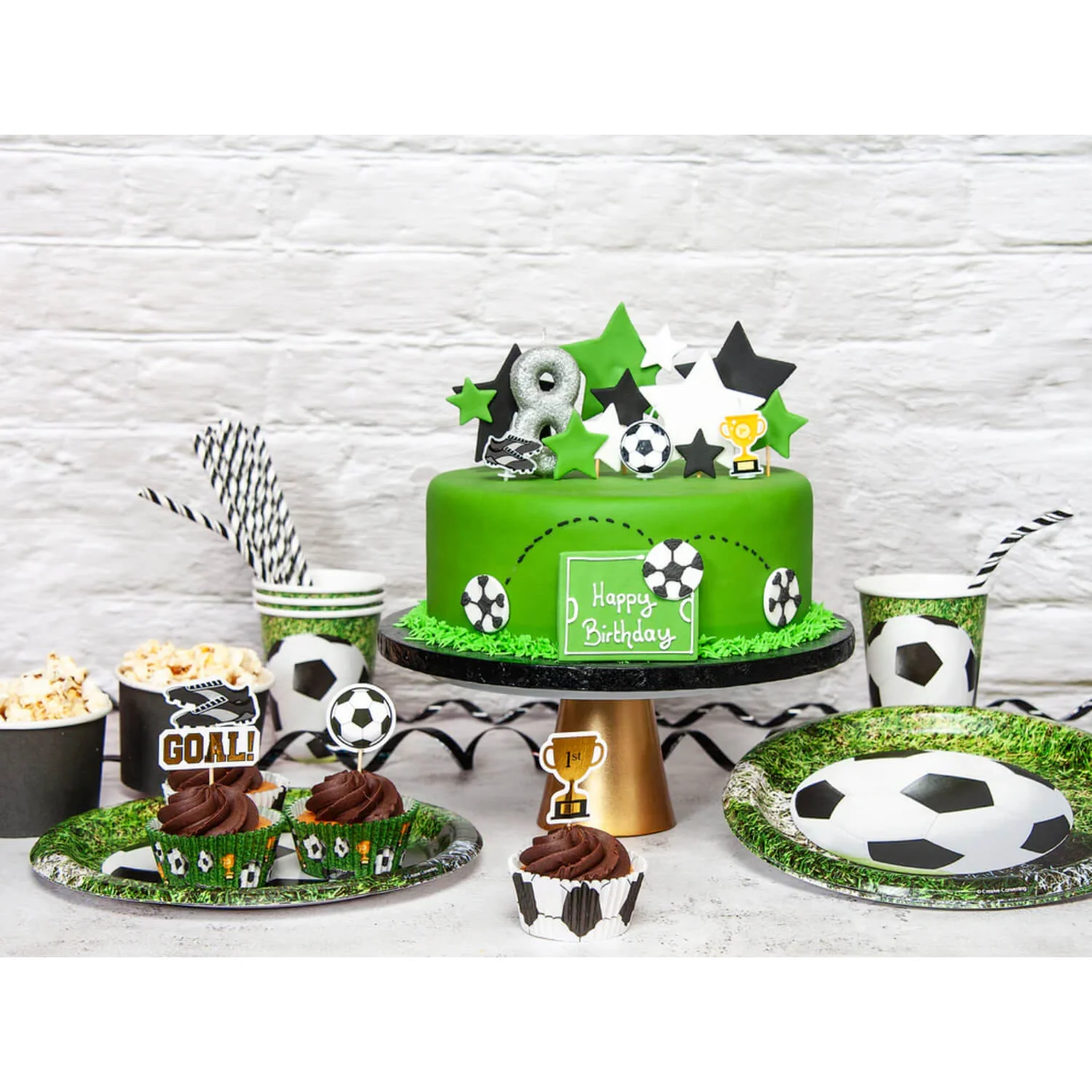 Creative Party 75 Pack Cupcake Cases - Football - Image 7