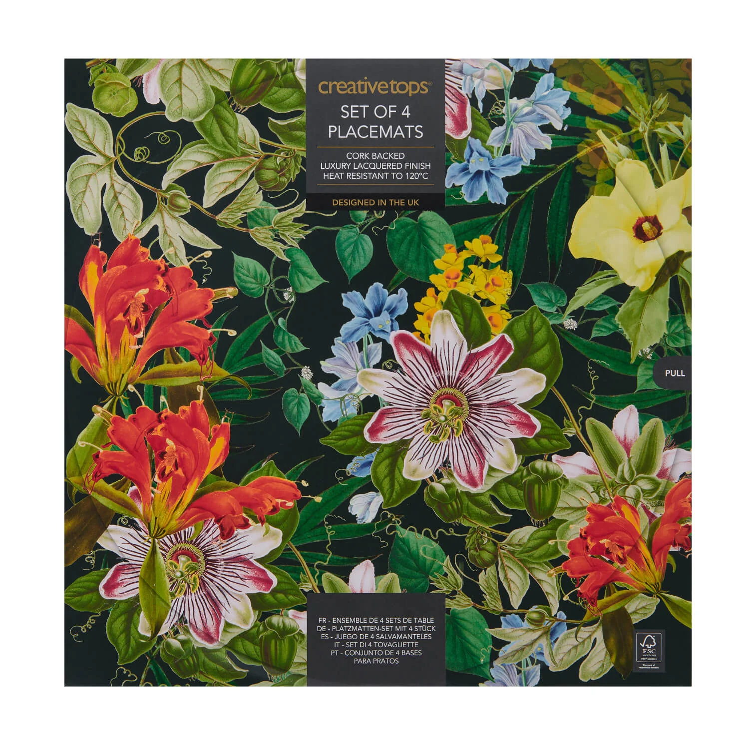 Creative Tops Set Of 4 Round Placemats - Floral - Image 2