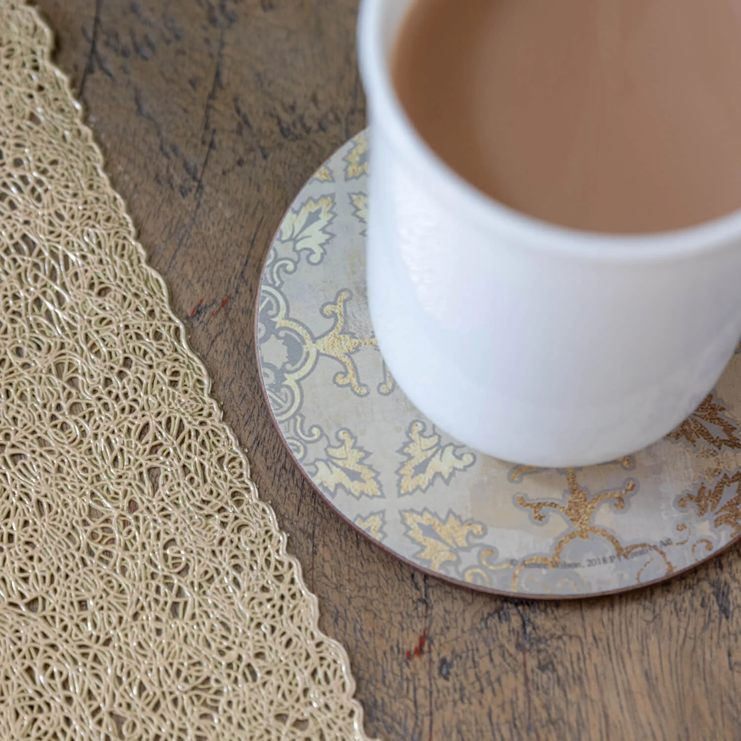 Creative Tops Set Of 4 Premium Round Coasters - Gold Impressions - Image 4