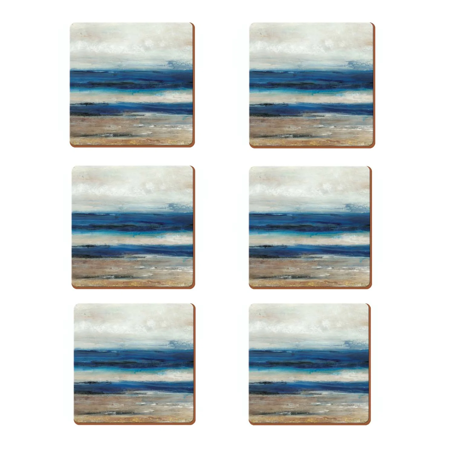 Creative Tops Set Of 4 Premium Coasters - Blue Abstract