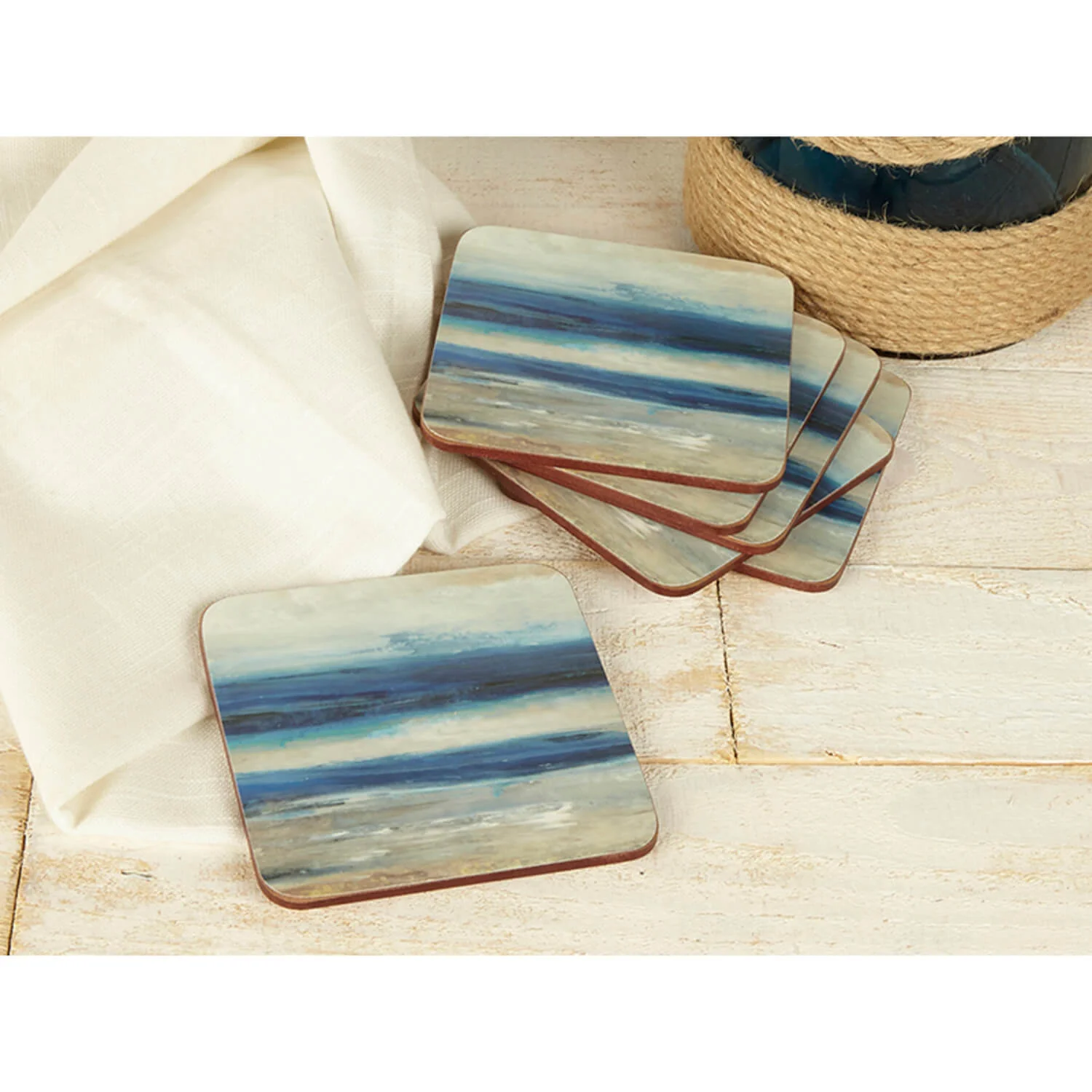 Creative Tops Set Of 4 Premium Coasters - Blue Abstract - Image 3
