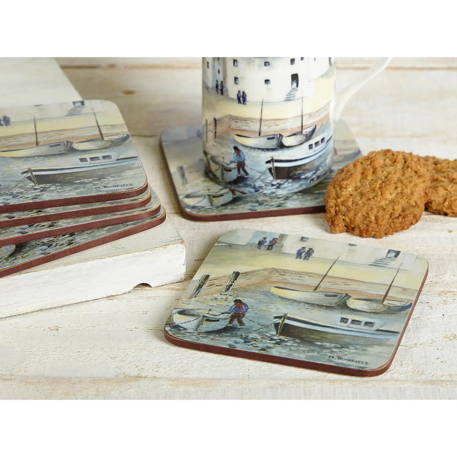 Creative Tops Set Of 4 Premium Coasters - Cornish Harbour - Image 3