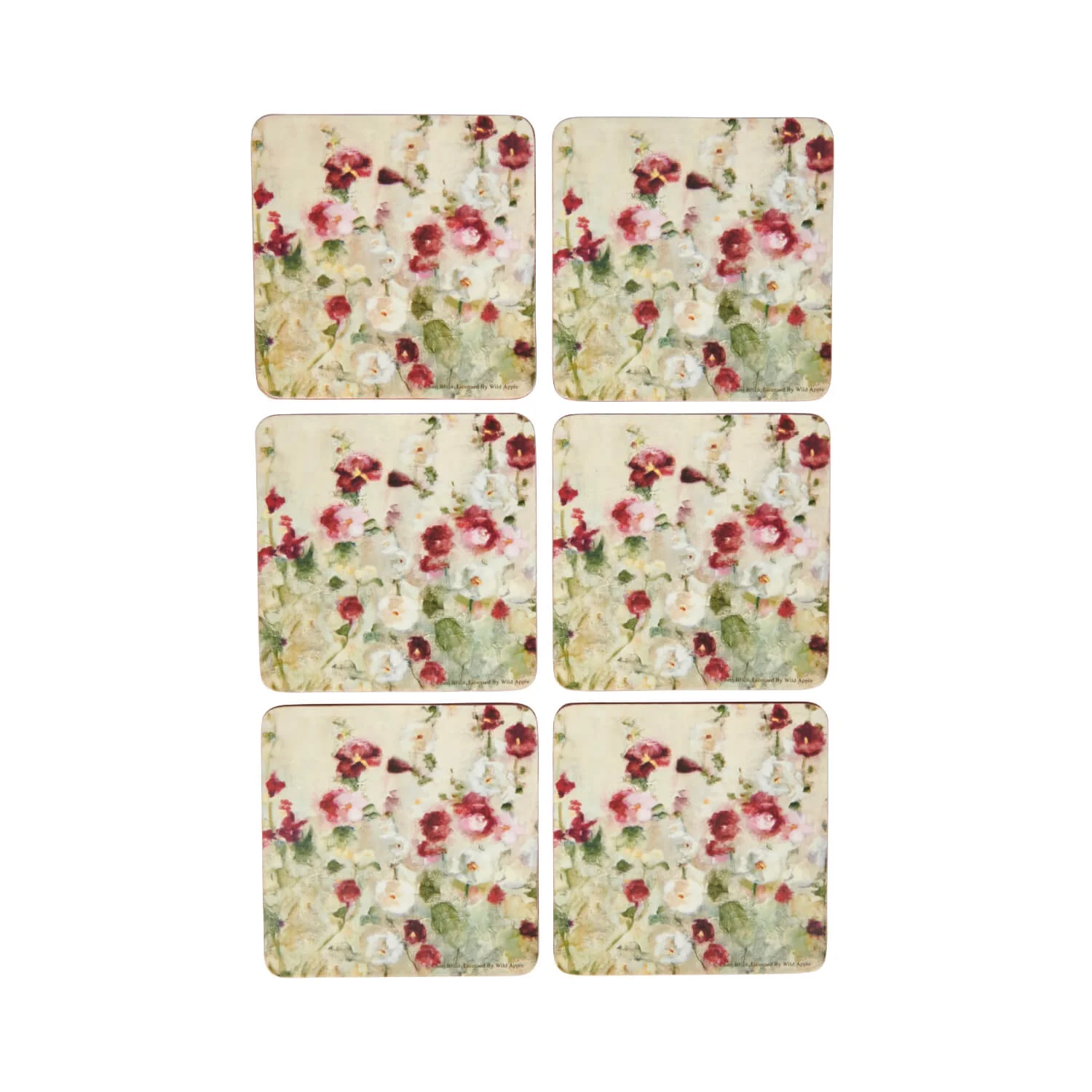 Creative Tops Set Of 4 Premium Coasters - Wild Poppies