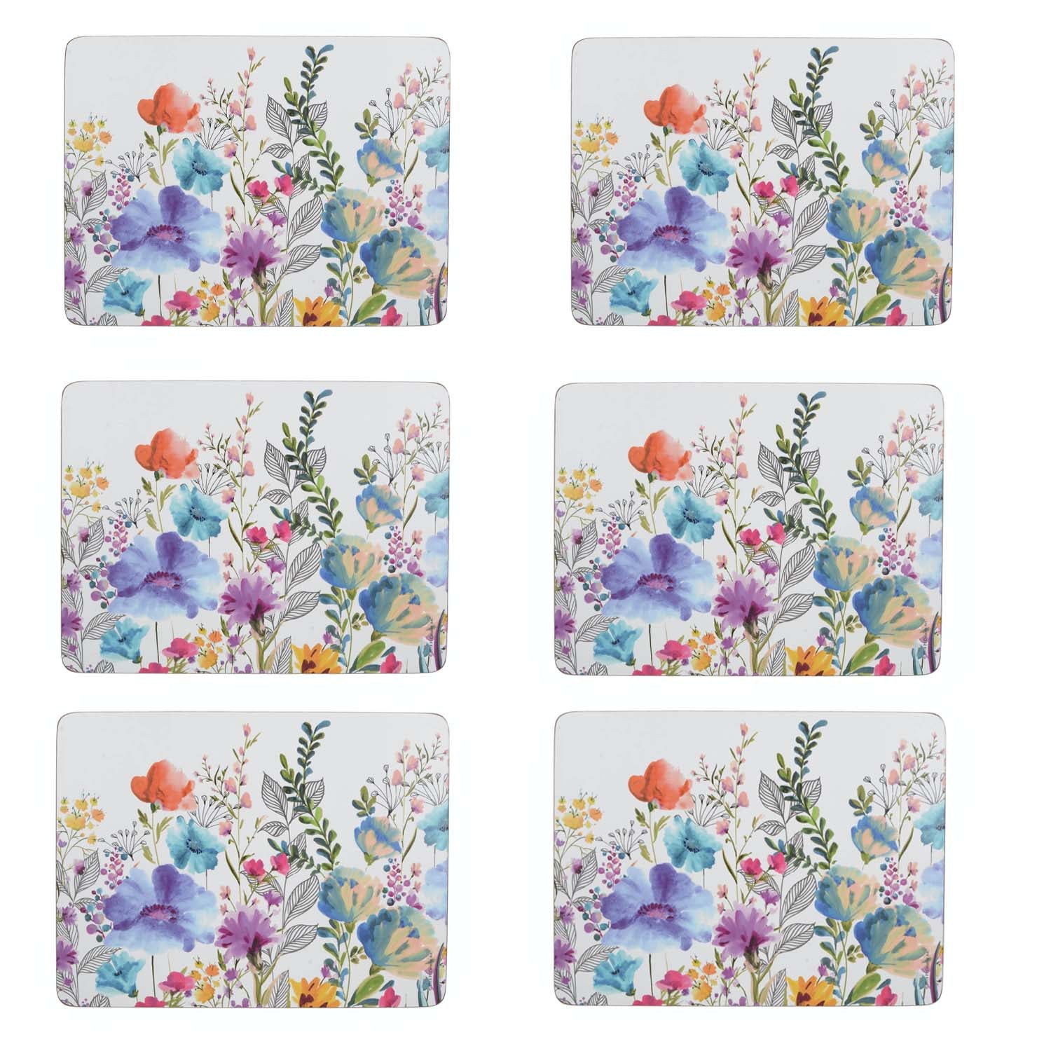 Creative Tops Set Of 4 Placemats - Meadow Floral