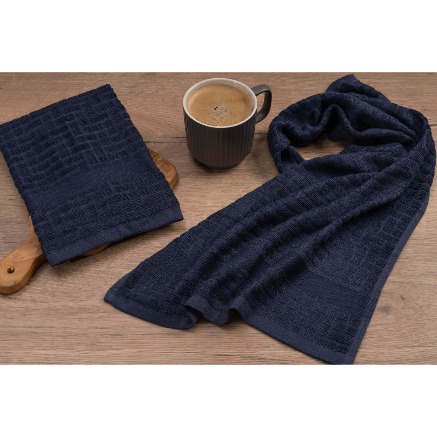 Cuisinart Pack of 2 Antimicrobial Professional Bamboo Sculpted Tea Towel - Blue - Image 7