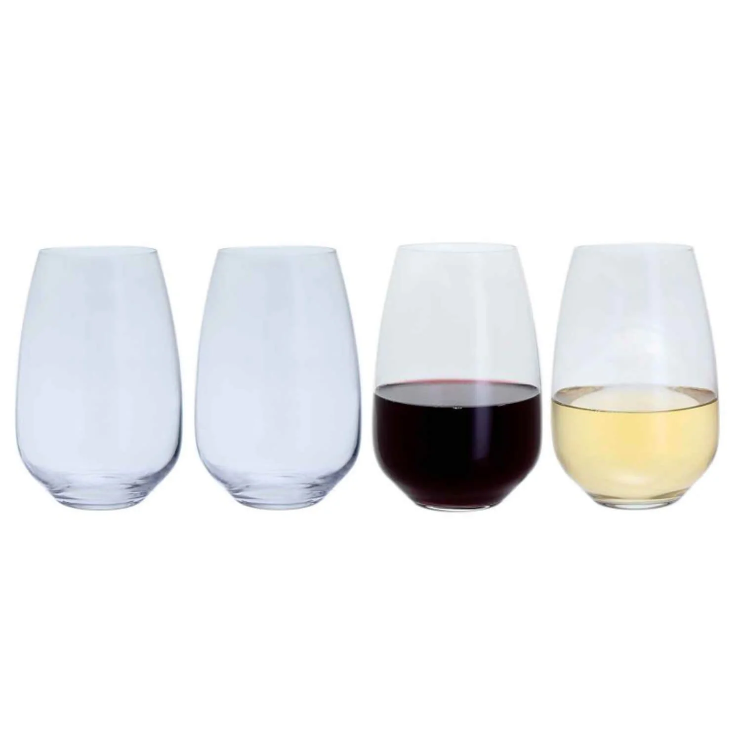 Dartington Cheers 4-Piece Stemless Wine Glass Set