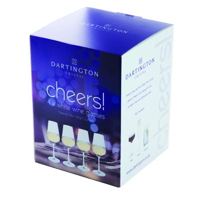 Dartington Cheers! 4 Piece White Wine Glass Set - Image 4