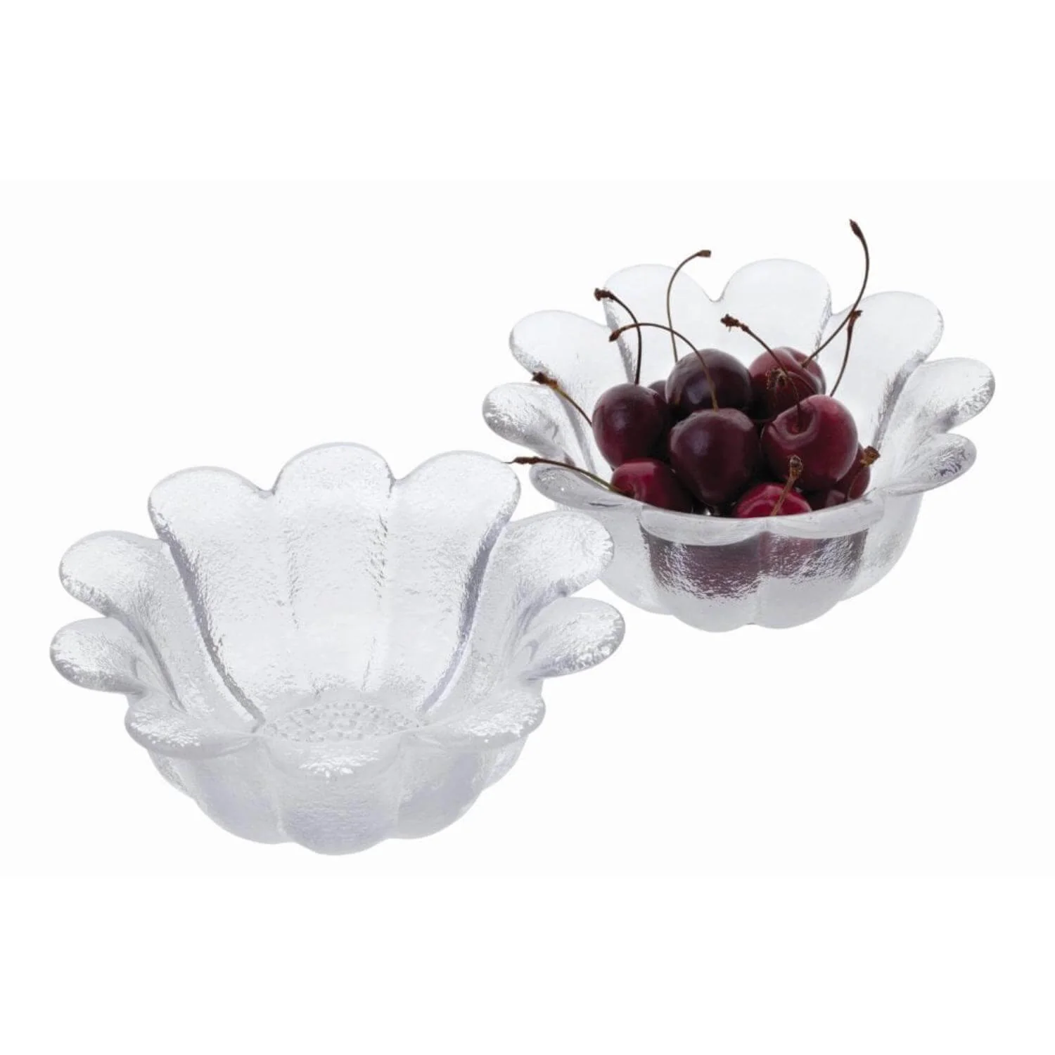 Dartington Crystal Glass Daisy 18cm Dish - Set of Two - Image 2