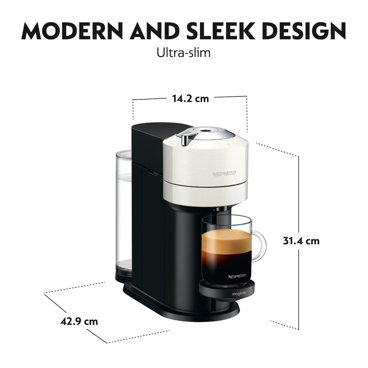 De'Longhi ENV120.W Nespresso Vertuo Next Coffee Machine - White - Image 7