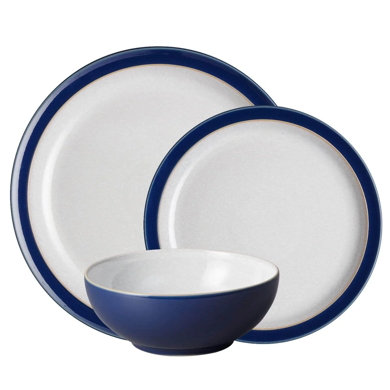 Denby 12 Piece Elements Dinnerware Set - Dark Blue