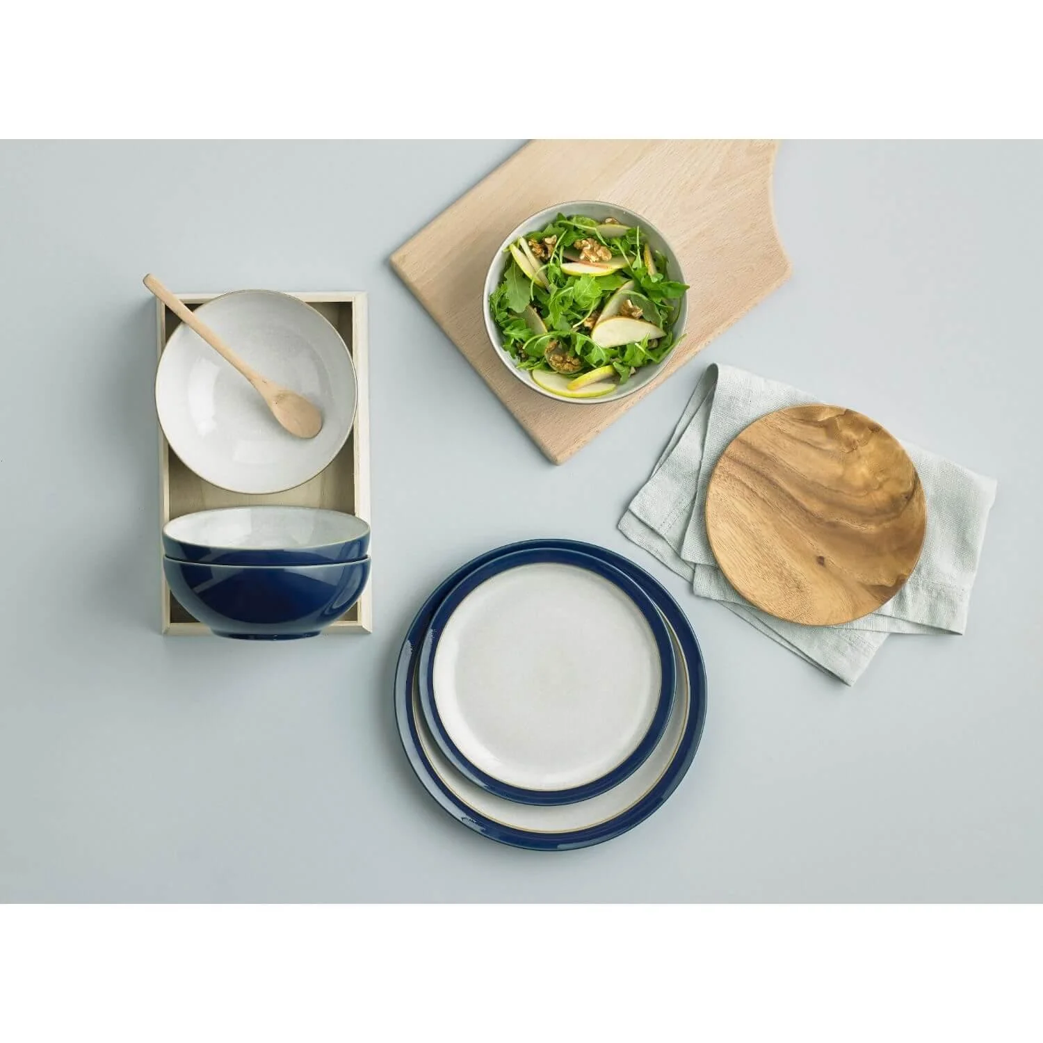 Denby 12 Piece Elements Dinnerware Set - Dark Blue - Image 5