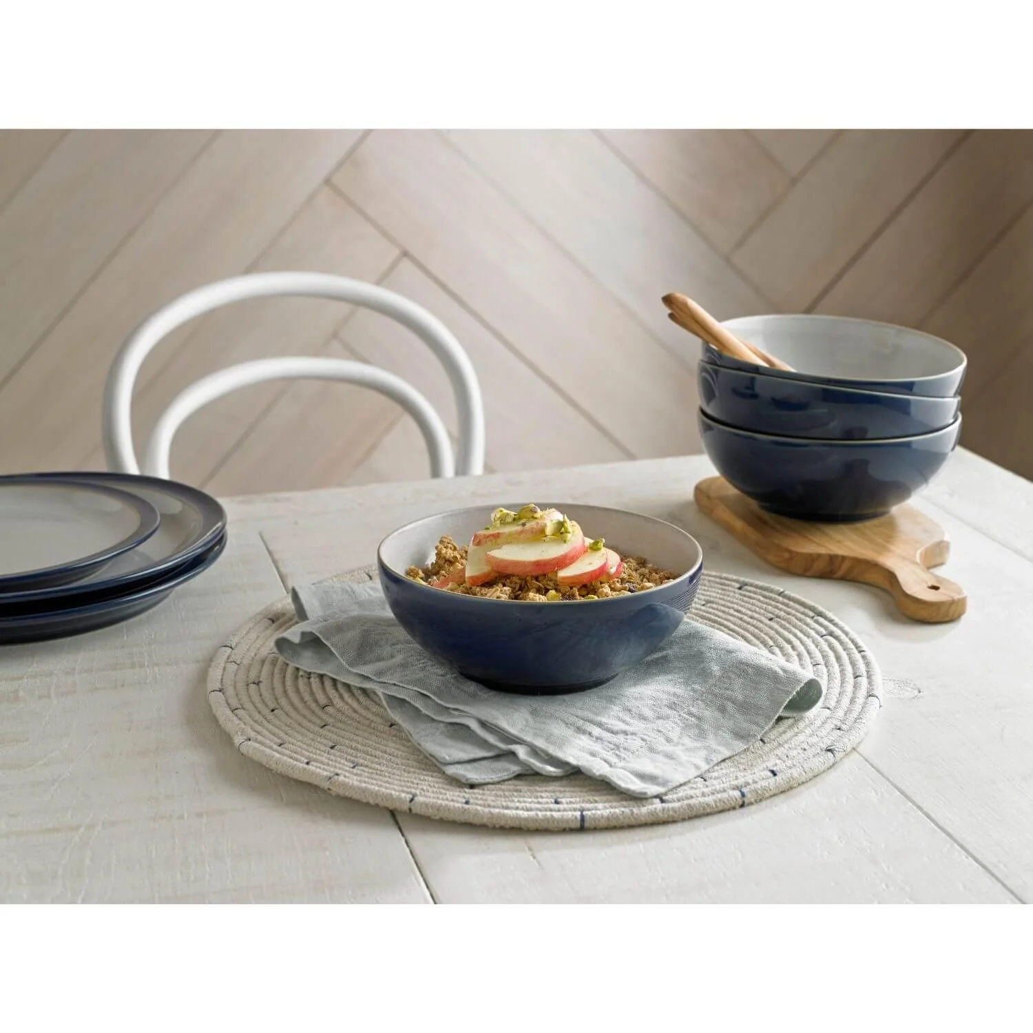 Denby 12 Piece Elements Dinnerware Set - Dark Blue - Image 6