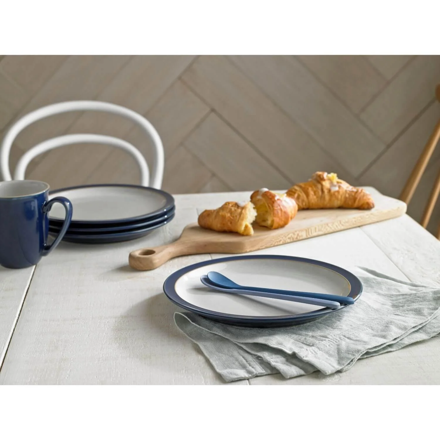 Denby 12 Piece Elements Dinnerware Set - Dark Blue - Image 7