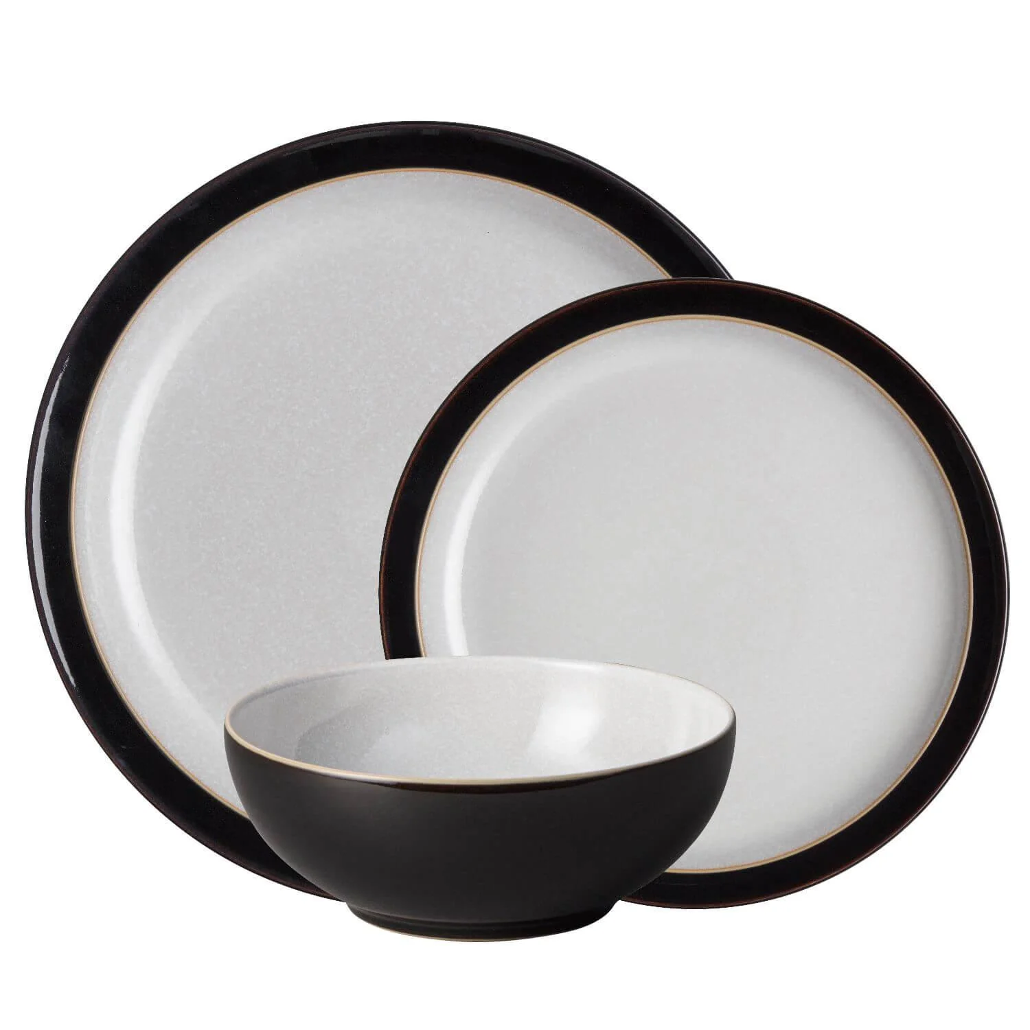 Denby 12 Piece Elements Dinner Set - Black