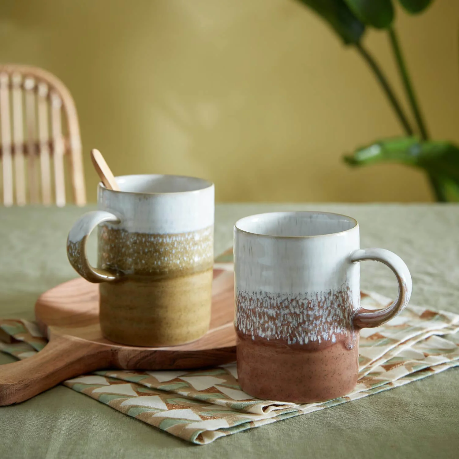 Denby Accents 400ml Ridged Mug - Ochre - Image 4