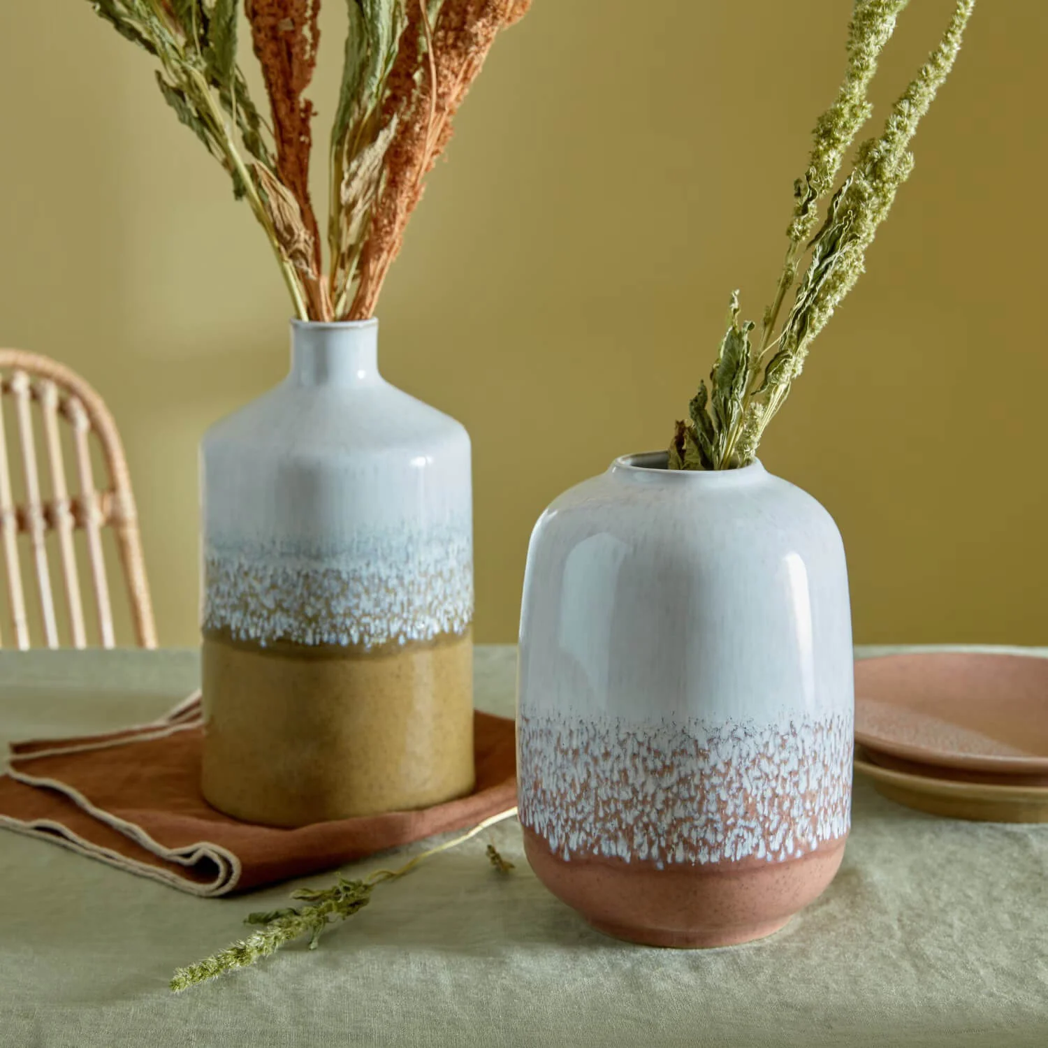 Denby Accents Large Bottle Vase - Ochre - Image 4