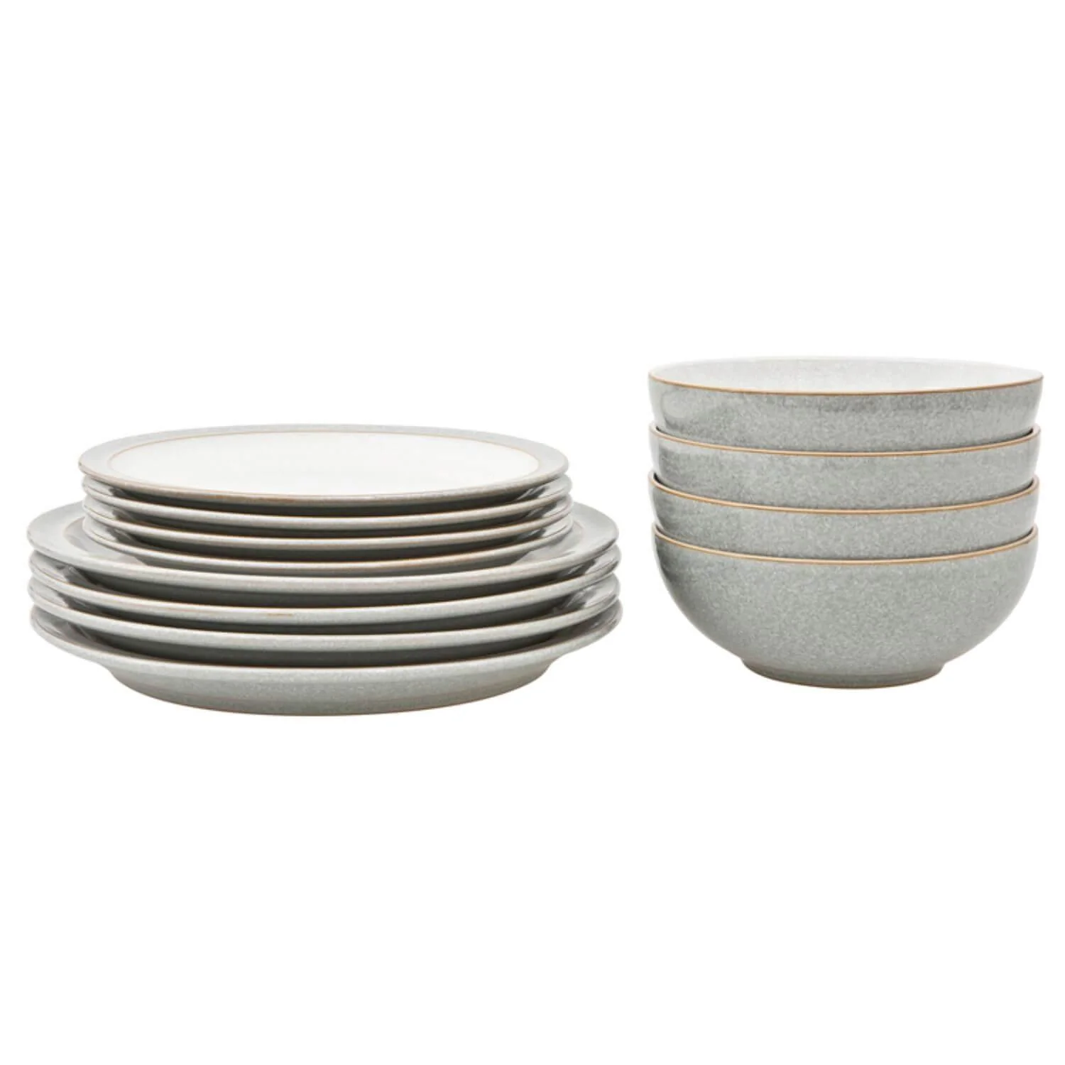 Denby Elements Light Grey Dinnerware Set - 12 Piece - Image 2