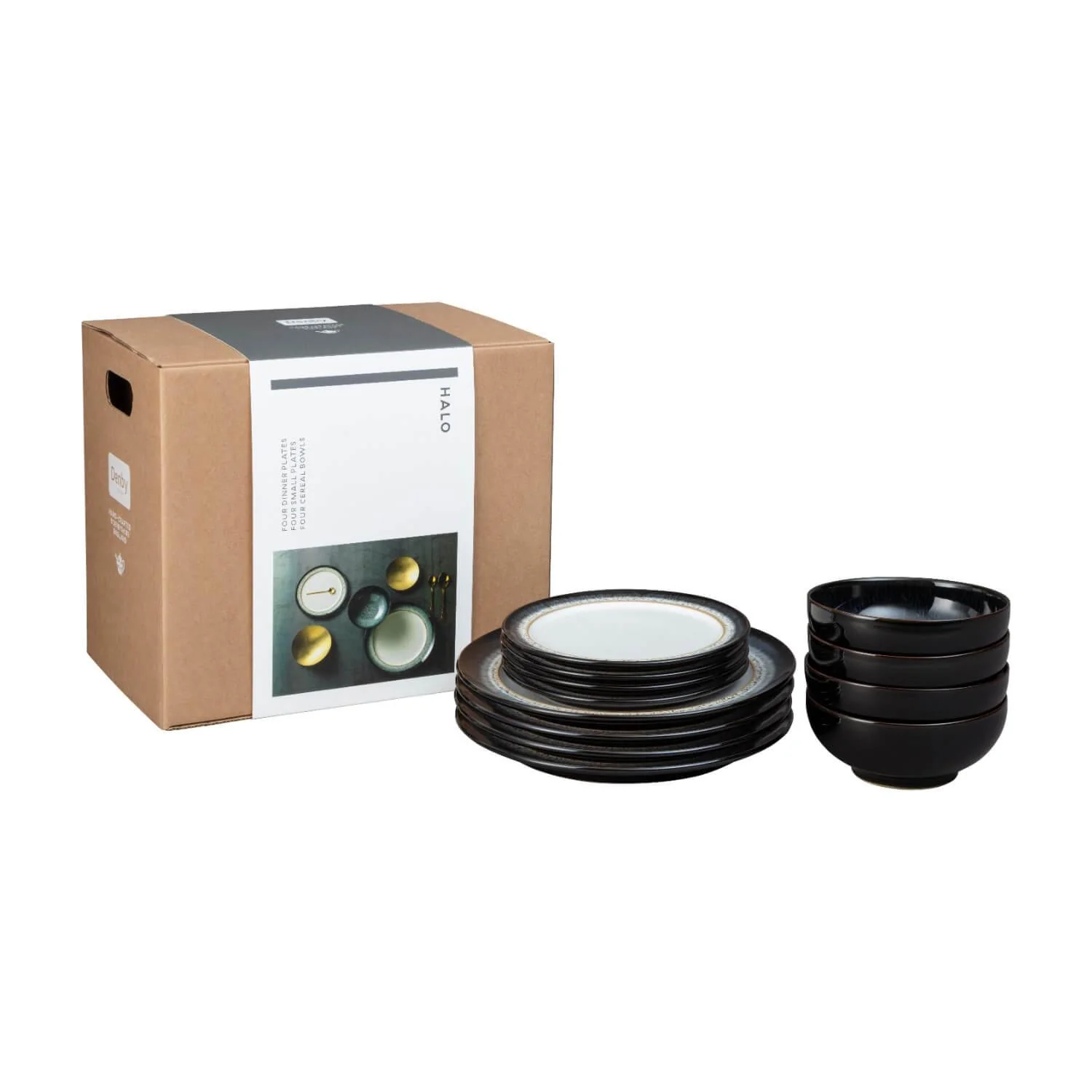 Denby Halo 12 Piece Dinnerware Set - Image 2