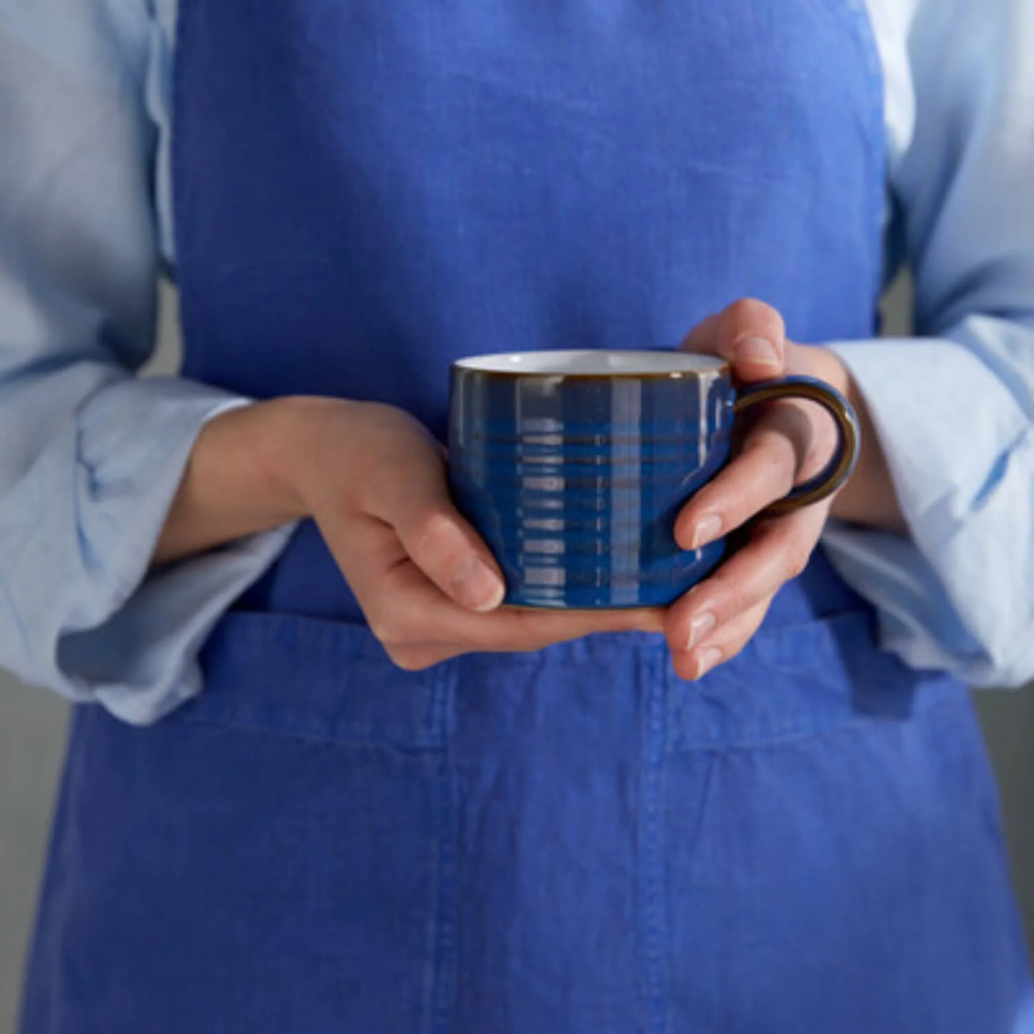 Denby Imperial Blue Small 295ml Ridged Mug - Image 3