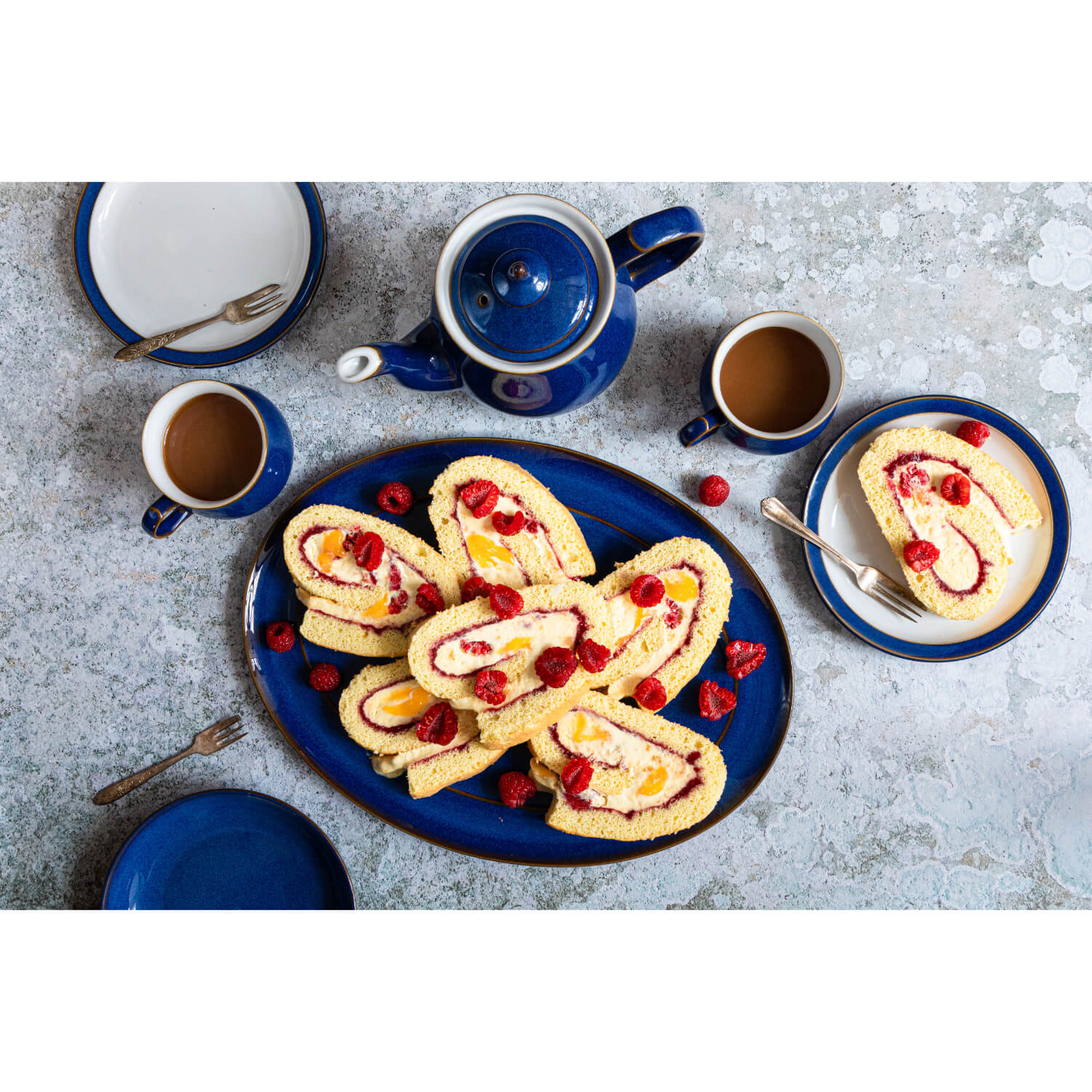 Denby Imperial Blue Straight Mug - 350ml - Image 2