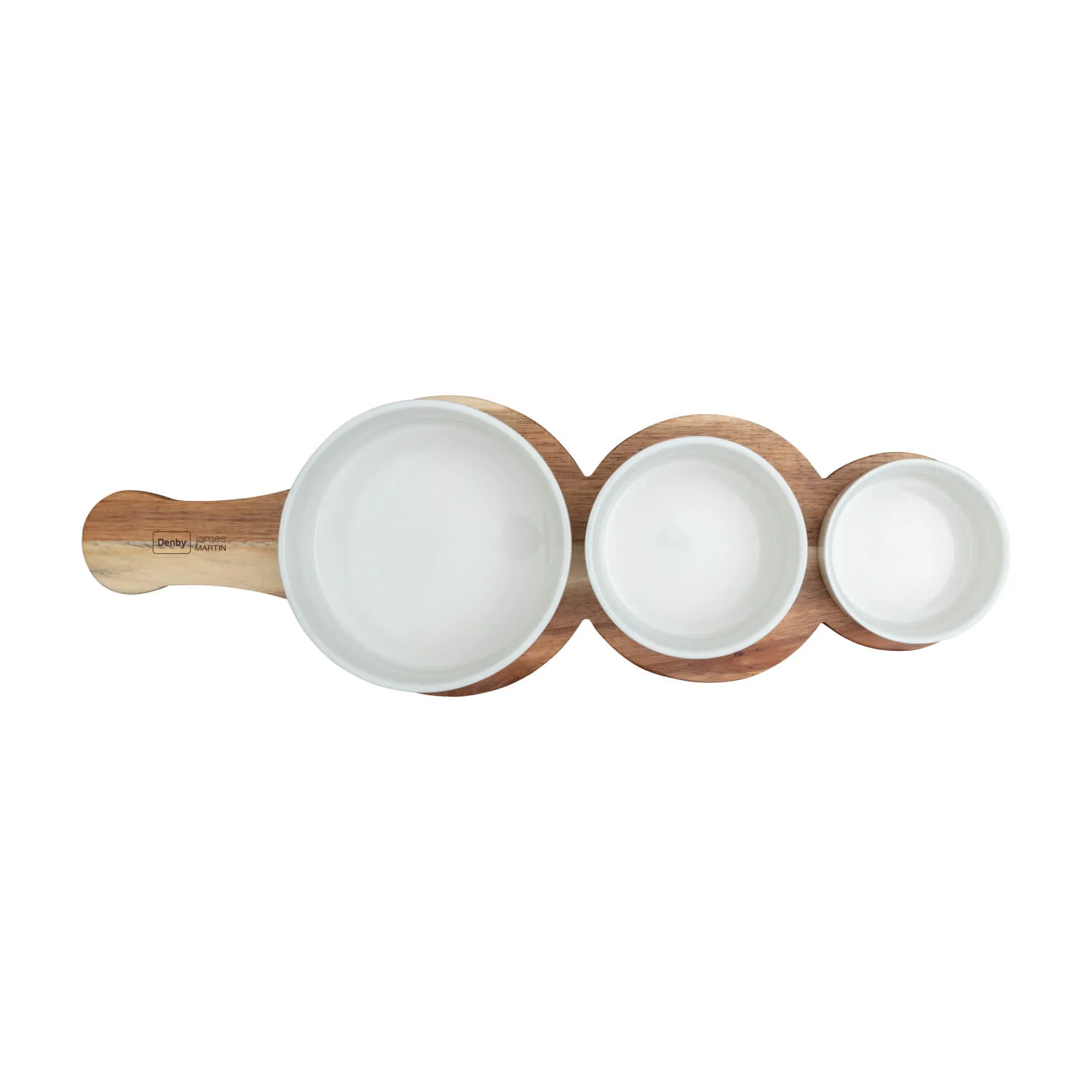 Denby James Martin 4-Piece Paddle Serving Set With Bowls - Image 2