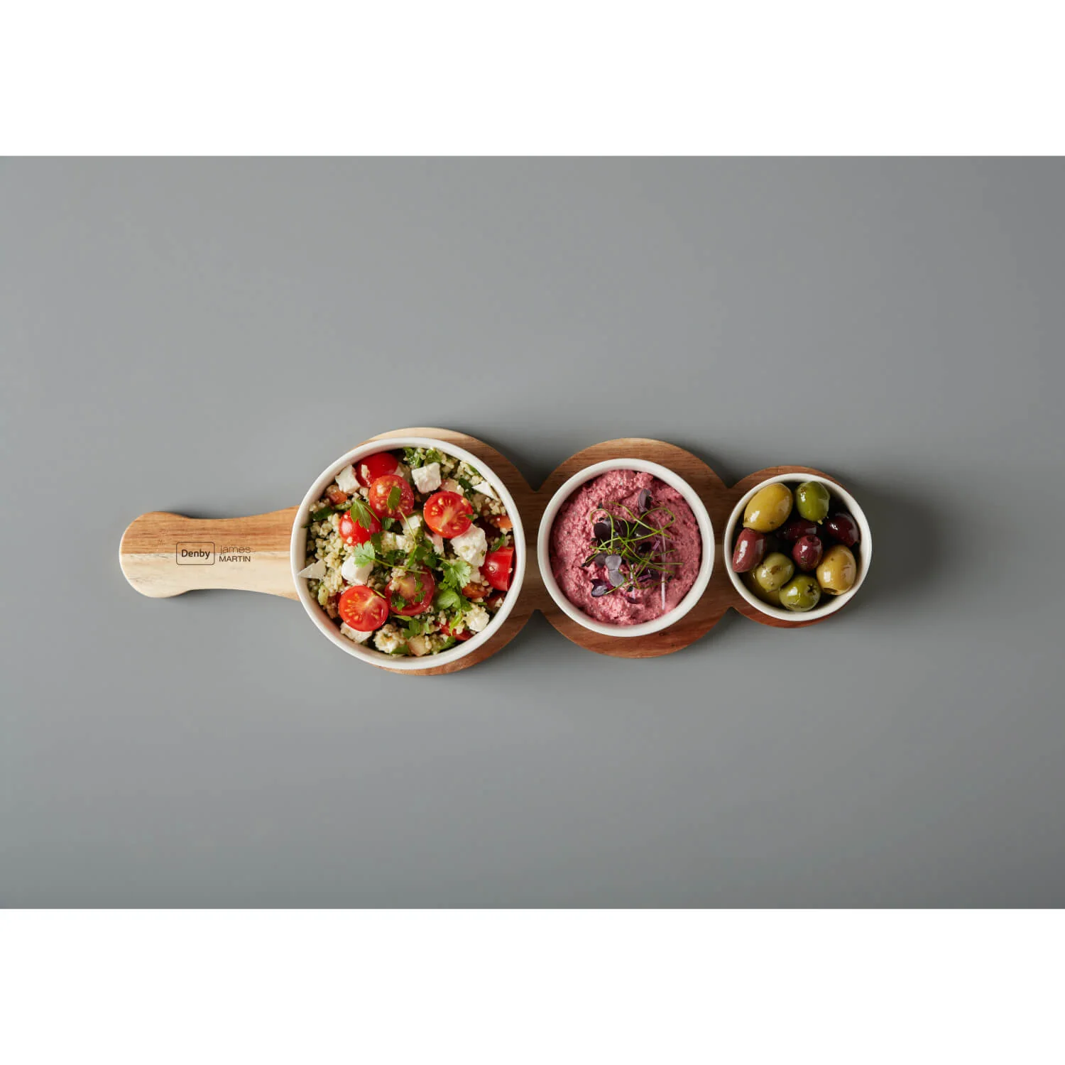 Denby James Martin 4-Piece Paddle Serving Set With Bowls - Image 6