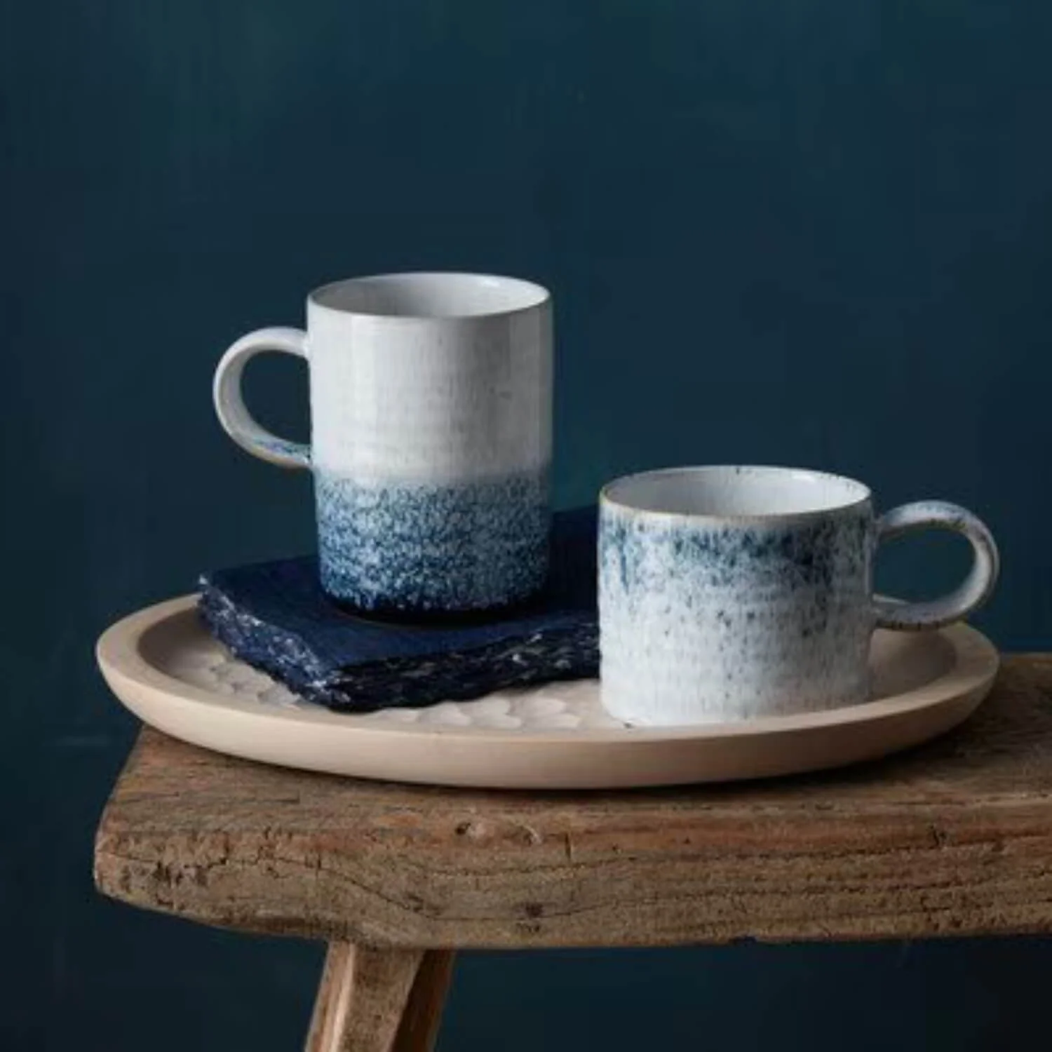 Denby Kiln 295ml Small Ridged Mug - Blue - Image 2