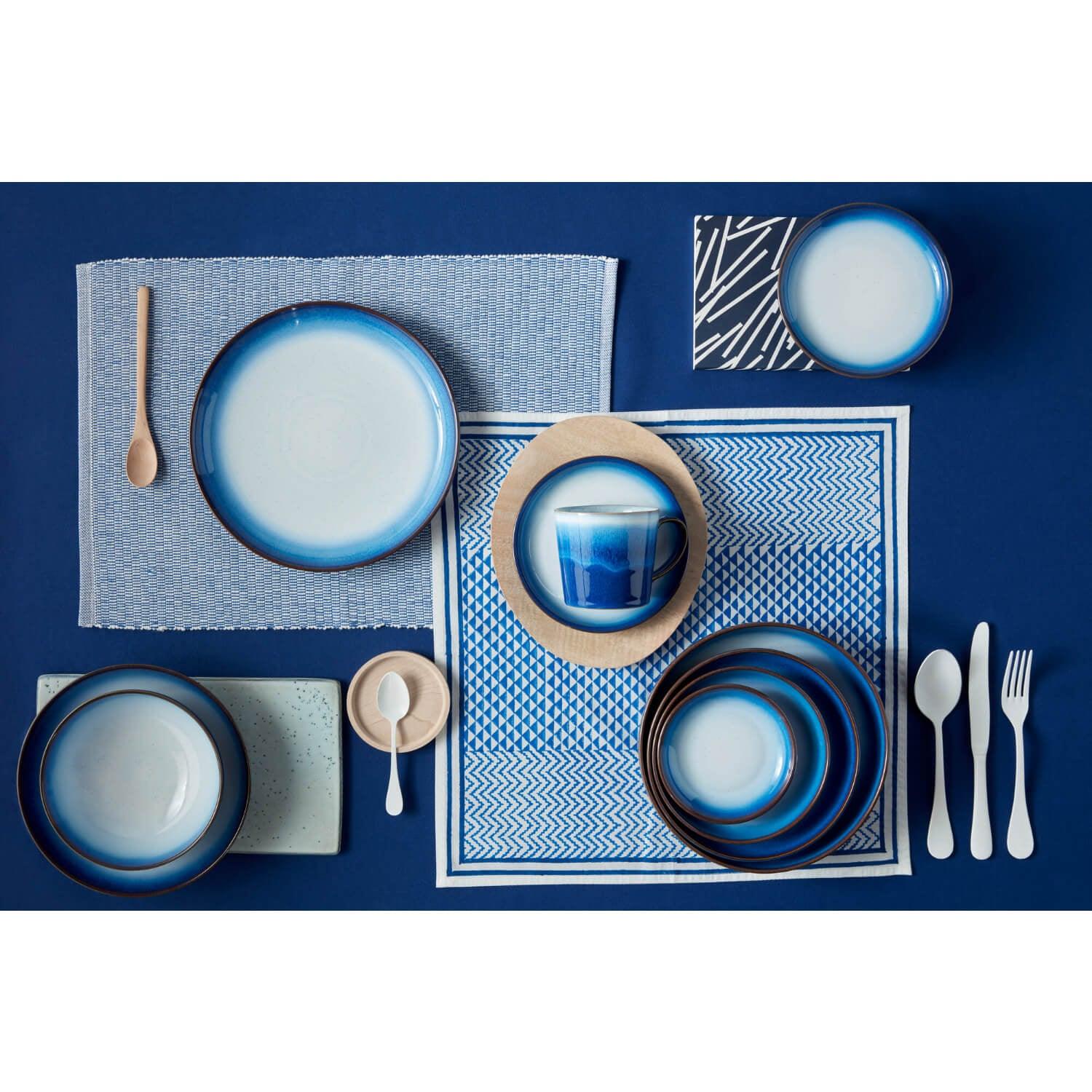 Denby Blue Haze Coupe Tableware Set - 12 Piece - Image 4