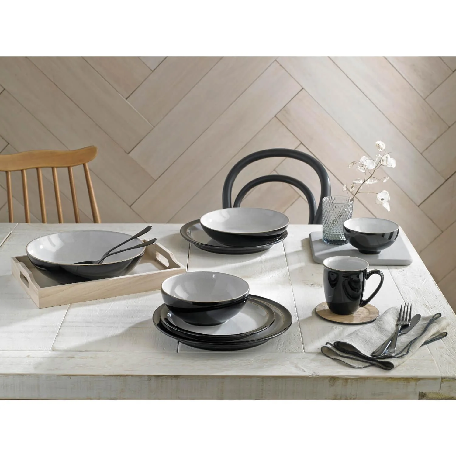 Denby Elements Black Dinner Plate - 26.5cm - Image 2