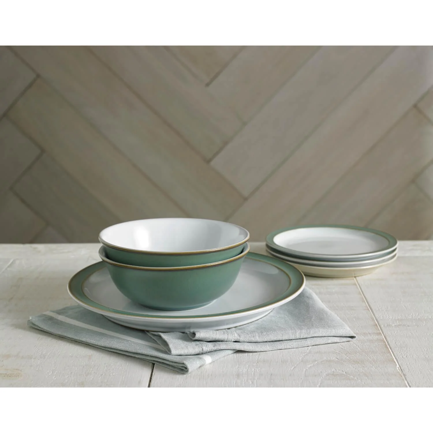 Denby Regency Green Pasta Bowl - 22cm - Image 3