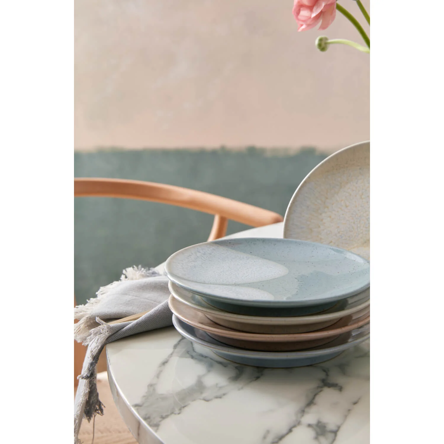Denby Stoneware Kiln Accents 17cm Small Plate - Light Blue - Image 3