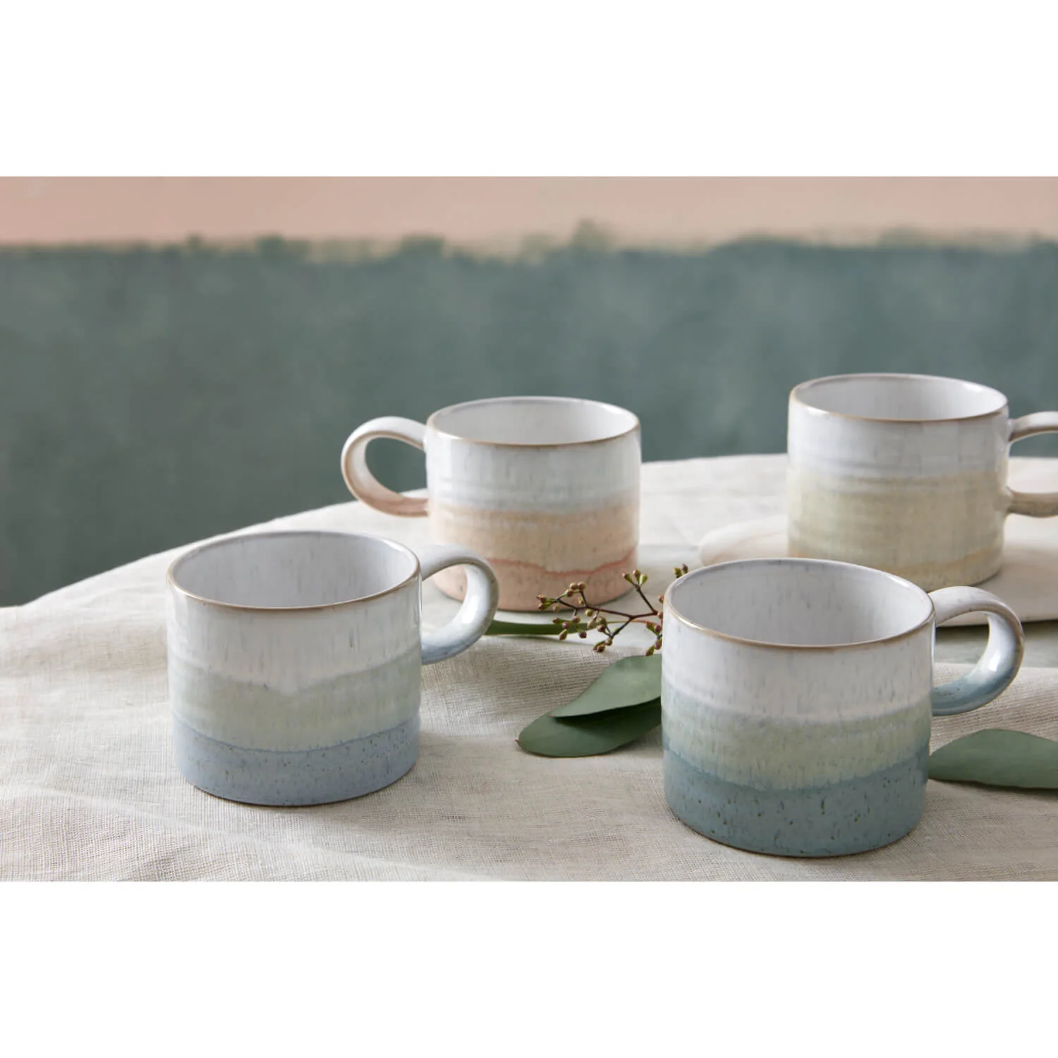 Denby Stoneware Kiln Accents 295ml Small Ridged Mug - Lemon - Image 3