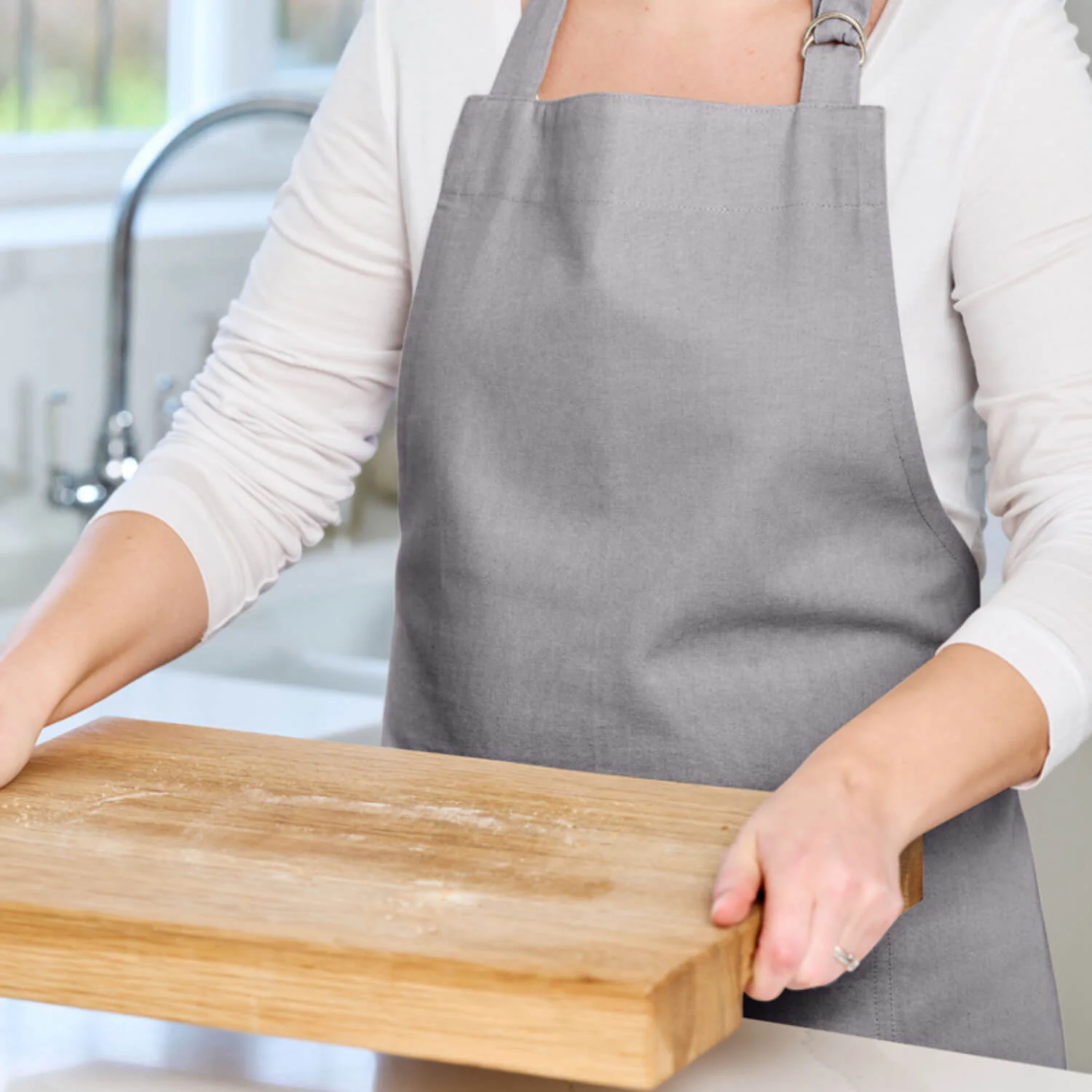 Dexam Love Colour 100% Cotton Adult Apron - Slate Grey - Image 3