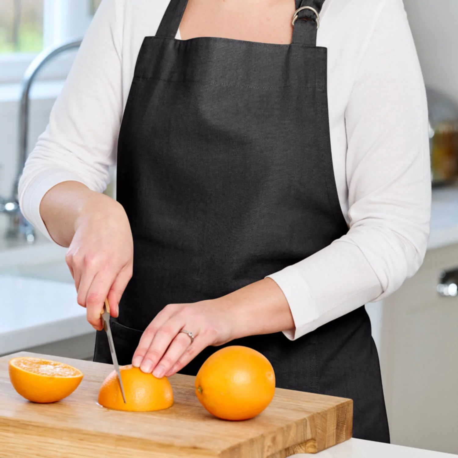 Dexam Love Colour 100% Cotton Adult Apron - True Black - Image 4