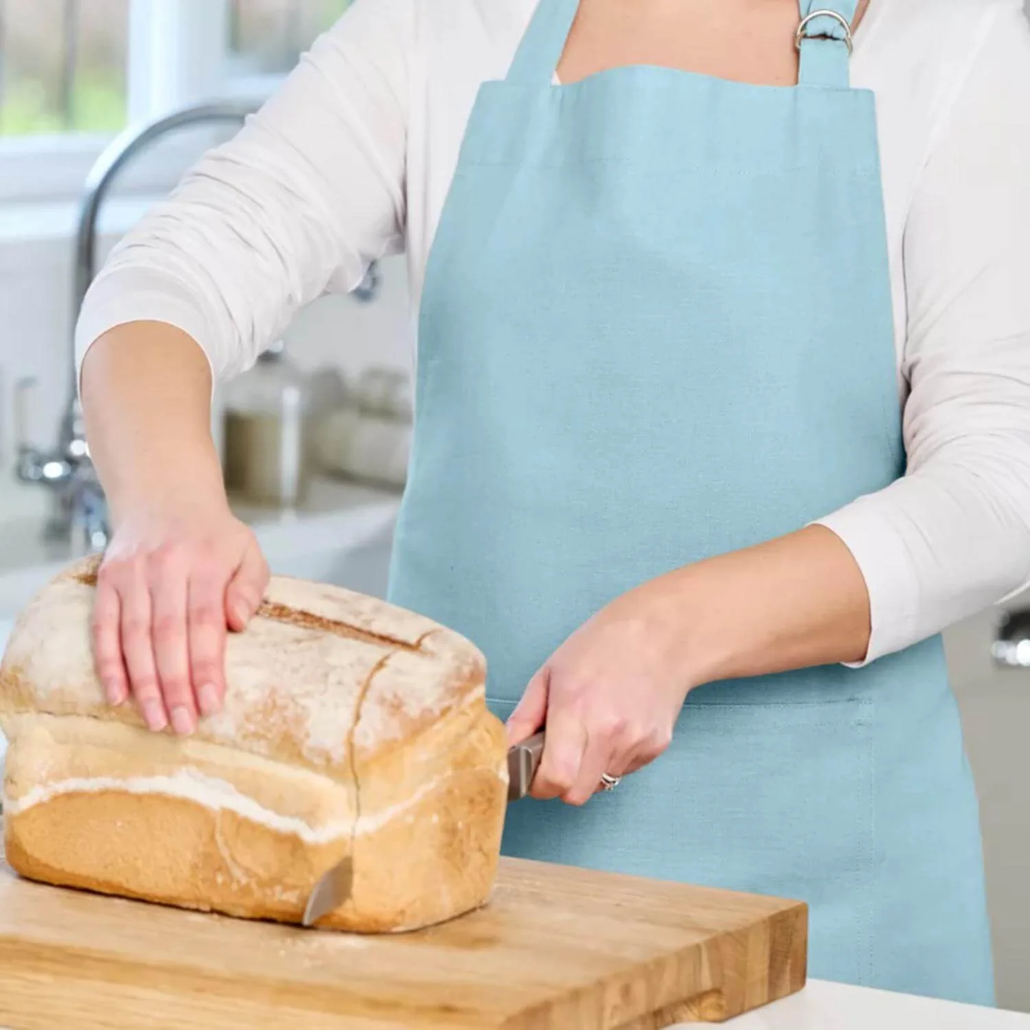Dexam Love Colour Adult Cotton Apron - Duck Egg - Image 2