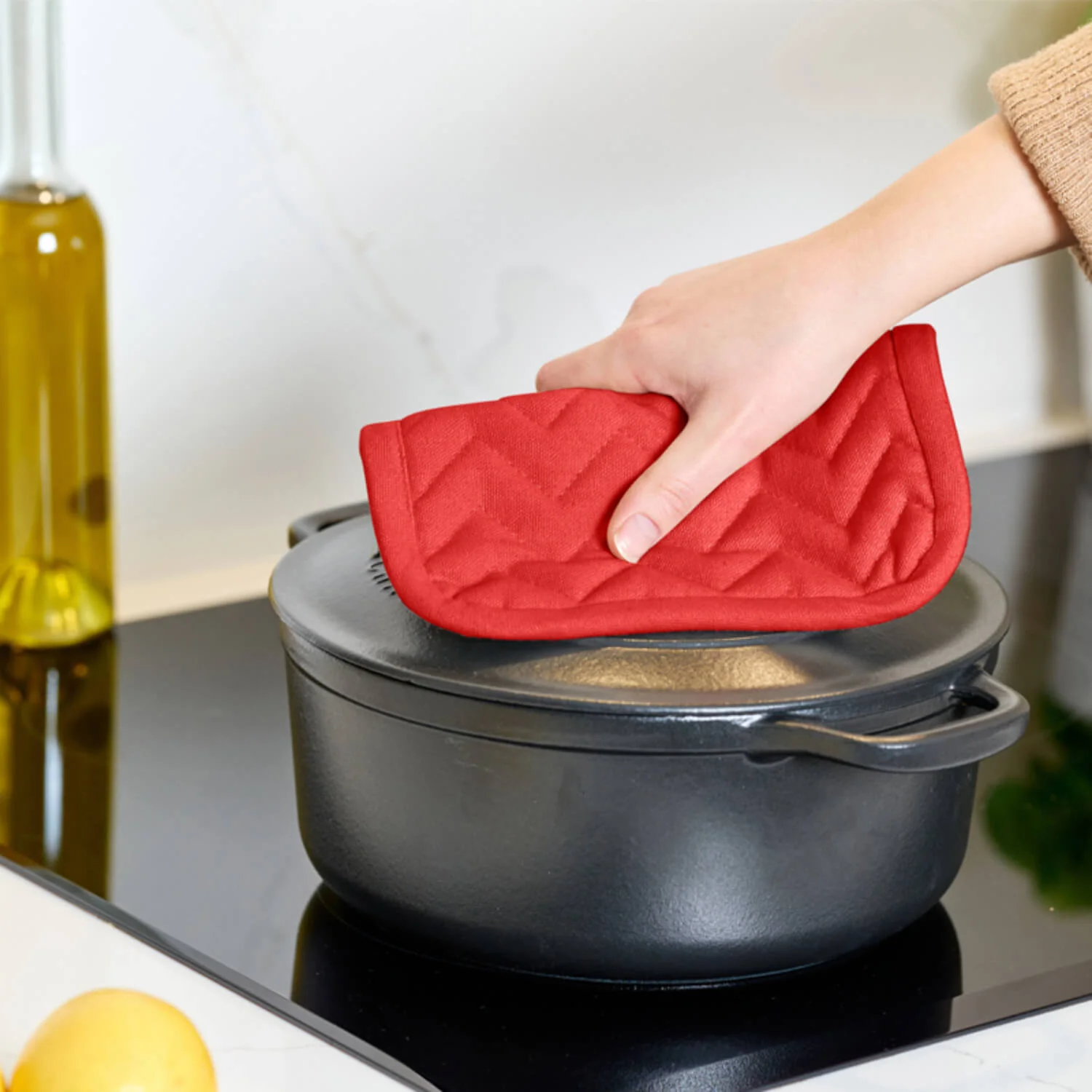 Dexam Love Colour Cotton Pot Grab - Scarlet - Image 4