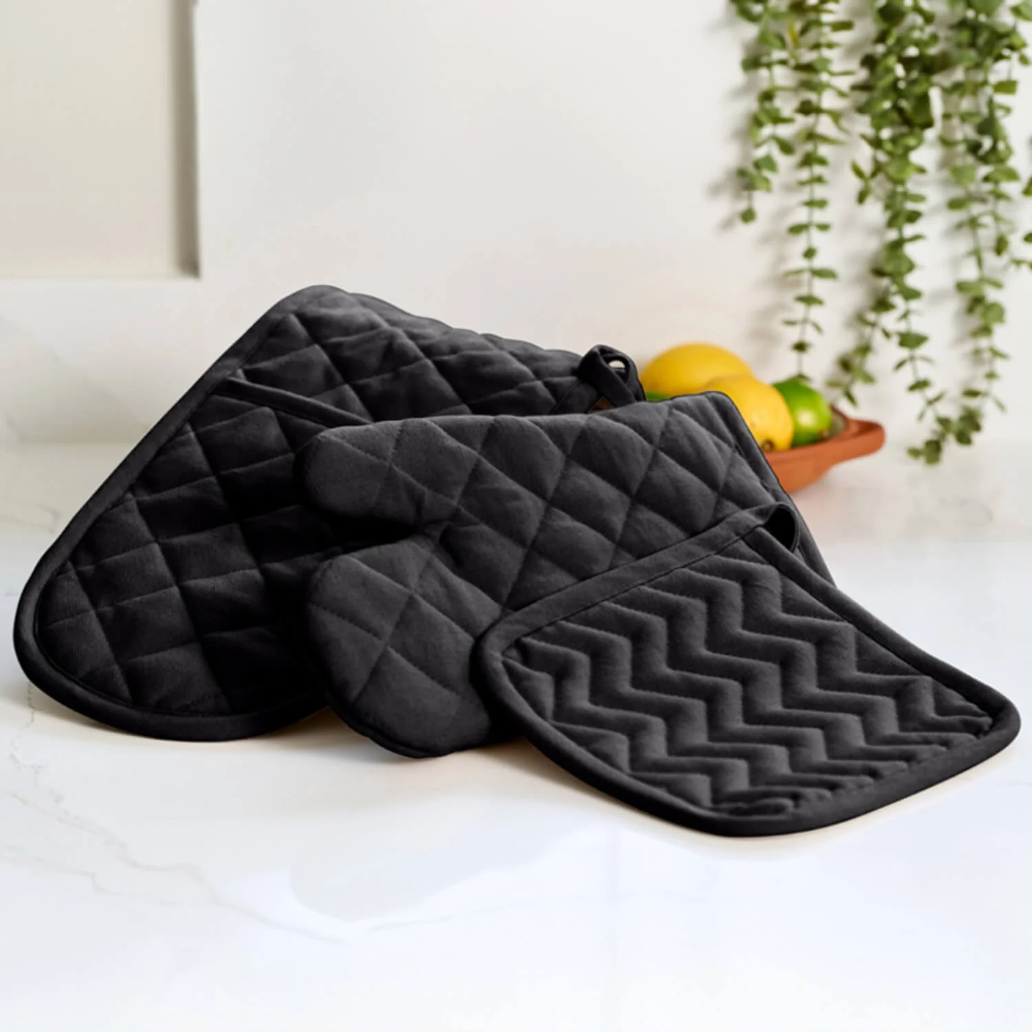 Dexam Love Colour Cotton Pot Grab - True Black - Image 5