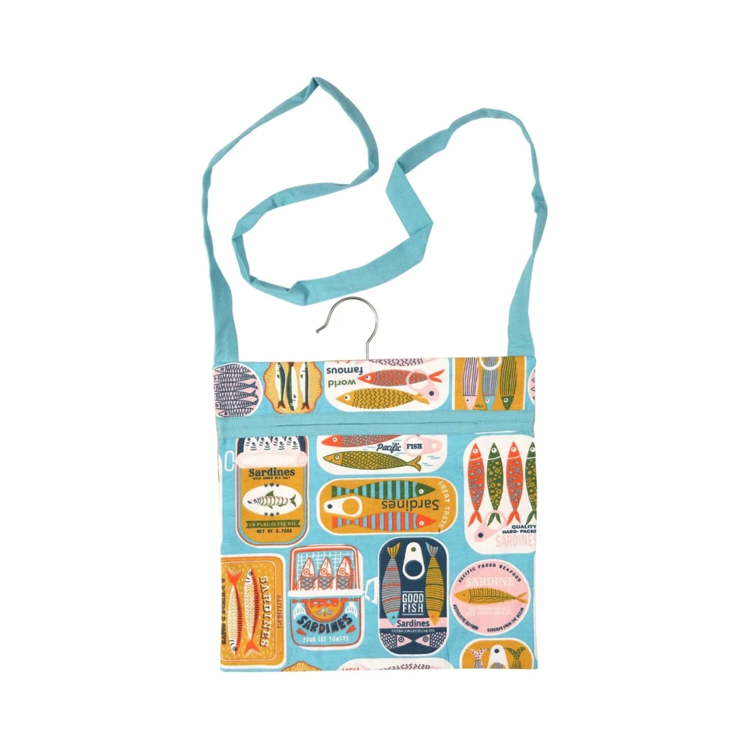 Dexam Sardines Cotton Peg Bag - Blue
