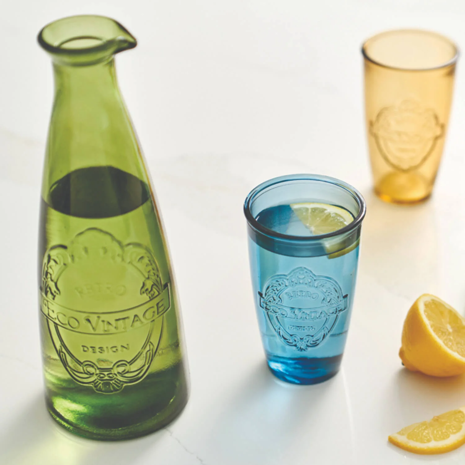 Dexam Sintra 100% Recycled Glass 1 Litre Carafe - Green - Image 3