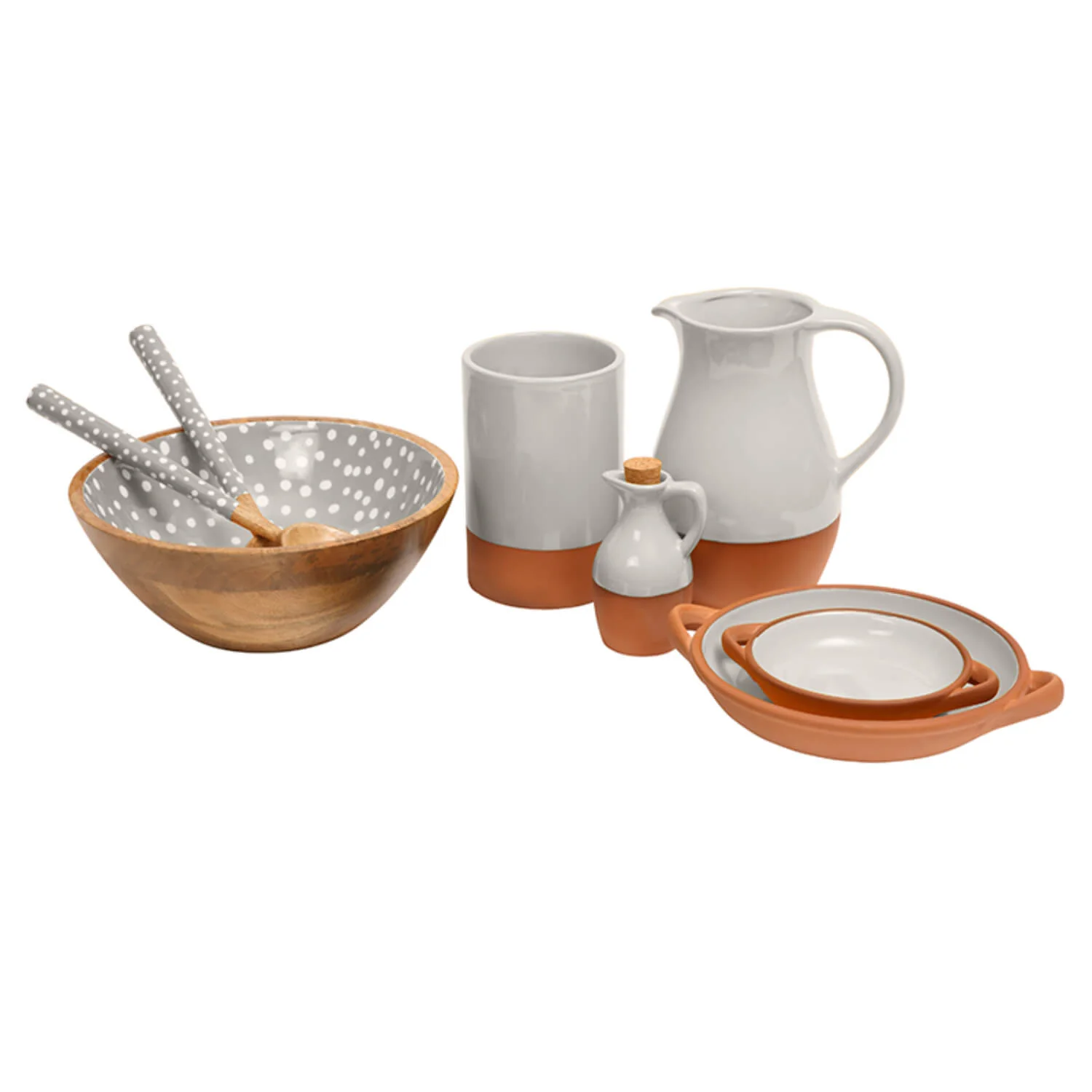 Dexam Sintra Glazed 3L Terracotta Jug - Stone - Image 3