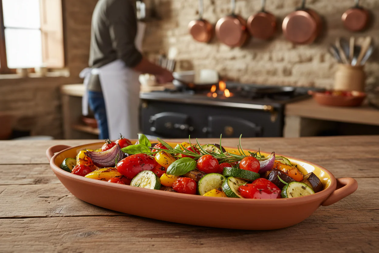 Dexam Sintra Glazed Terracotta 38cm x 14cm Oval Baking Dish - Ochre - Image 2