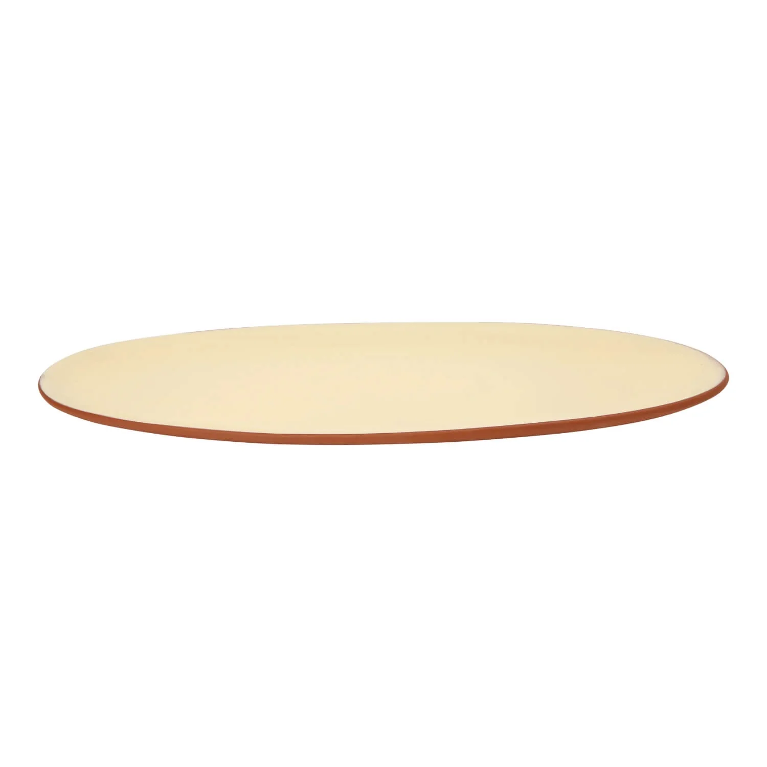 Dexam Sintra Glazed Terracotta 47.5cm x 20.5cm Oval Serving Platter - Stone