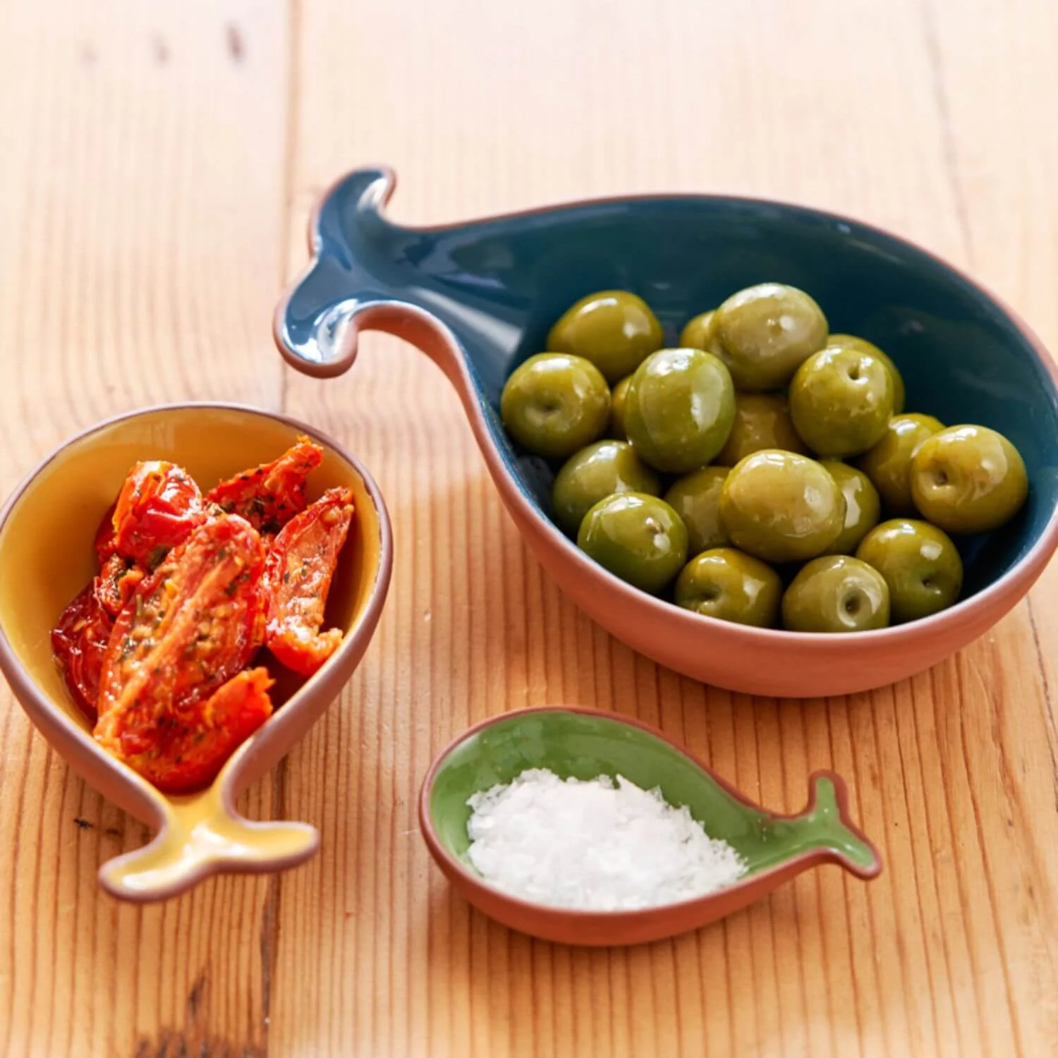 Dexam Sintra Glazed Terracotta Tapas Dish Set - Fish - Image 5