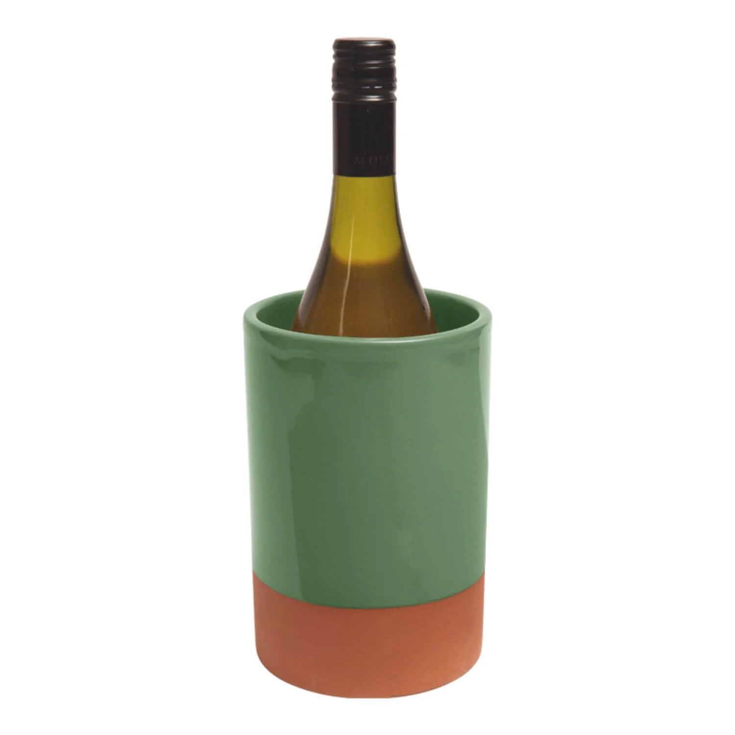Dexam Sintra Glazed Terracotta Wine Cooler - Green - Image 2