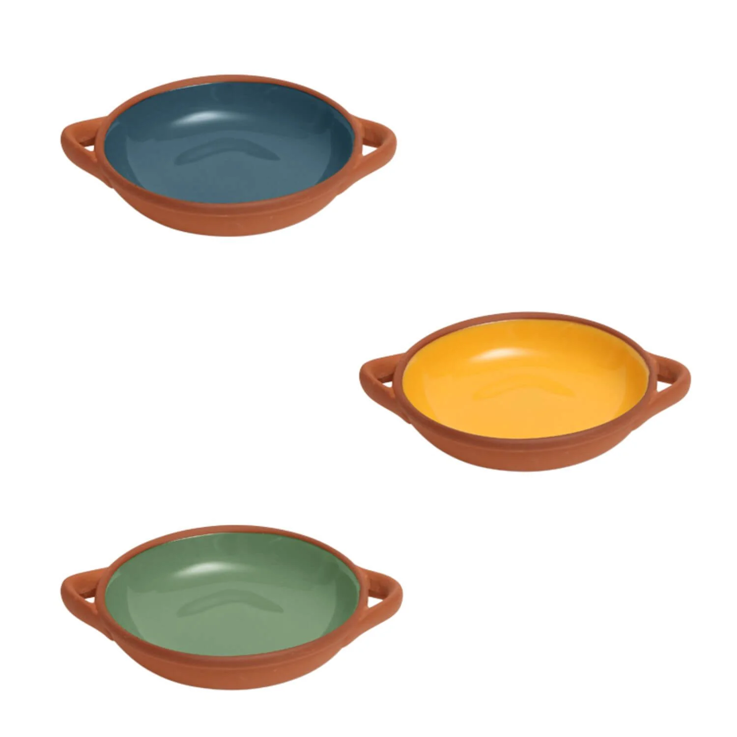 Dexam Sintra Small Glazed Terracotta Tapas Dish - Ochre - Image 2