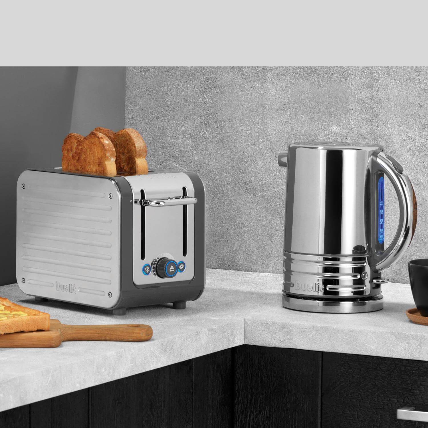 Dualit Architect 1.5 Litre Jug Kettle & 2-Slice Toaster Set - Grey & Stainless Steel - Image 8