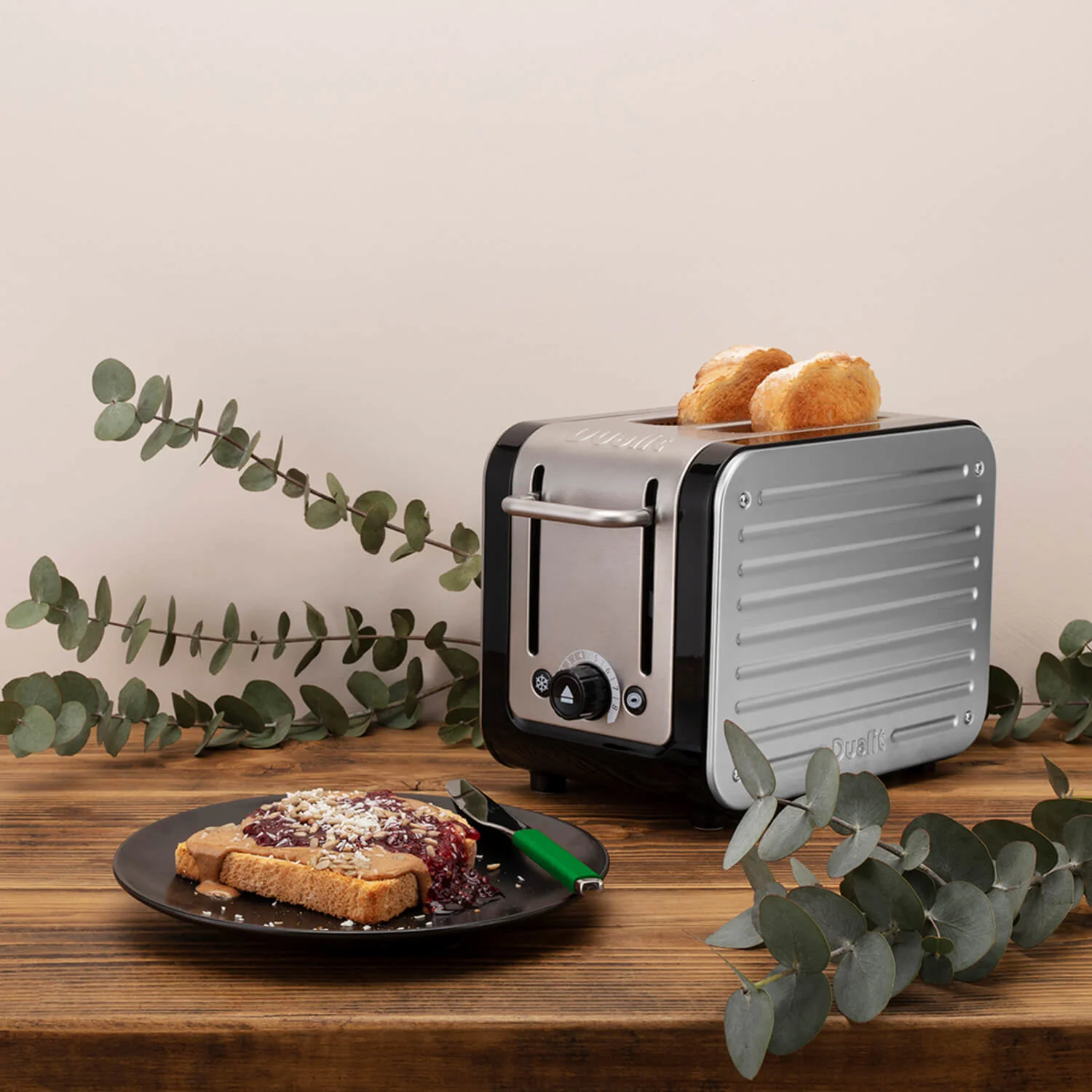Dualit Architect 26505 2 Slot Toaster - Black & Brushed Stainless Steel - Image 10