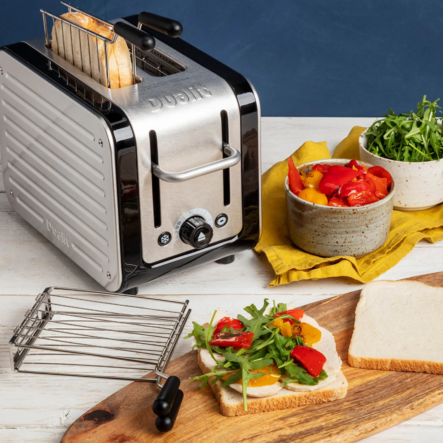 Dualit Architect 26505 2 Slot Toaster - Black & Brushed Stainless Steel - Image 9