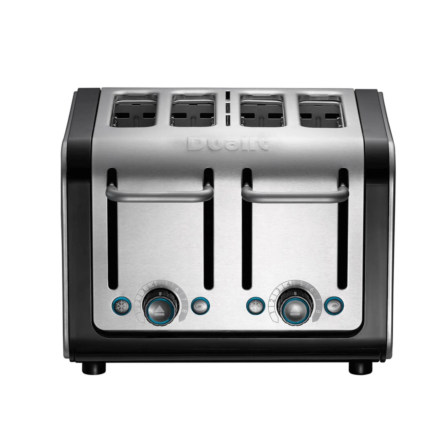 Dualit Architect 46505 4 Slot Toaster - Black & Brushed Stainless Steel - Image 2